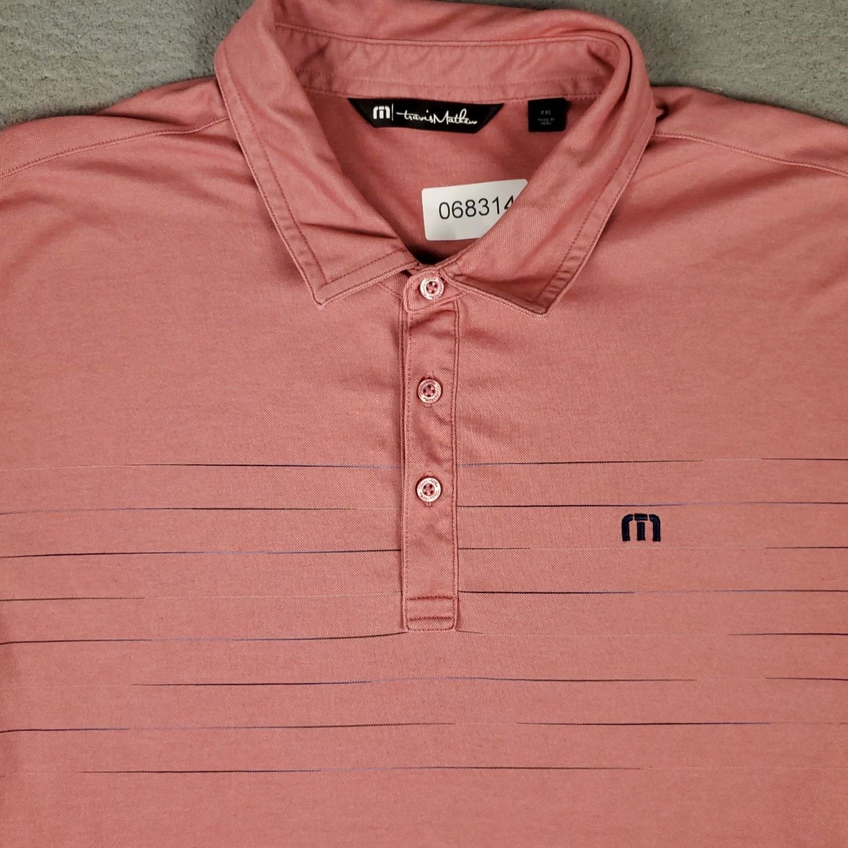 TravisMathew Travis Mathew Polo Shirt Mens 2XL Red Short Sleeve Casual Size US XXL / EU 58 / 5 - 2 Thumbnail