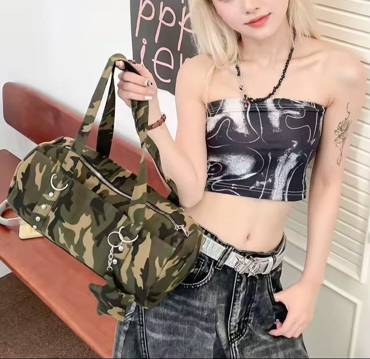 Other Y2K Korean Camouflage Single-Shoulder Streetwear Bag Size ONE SIZE - 9 Thumbnail