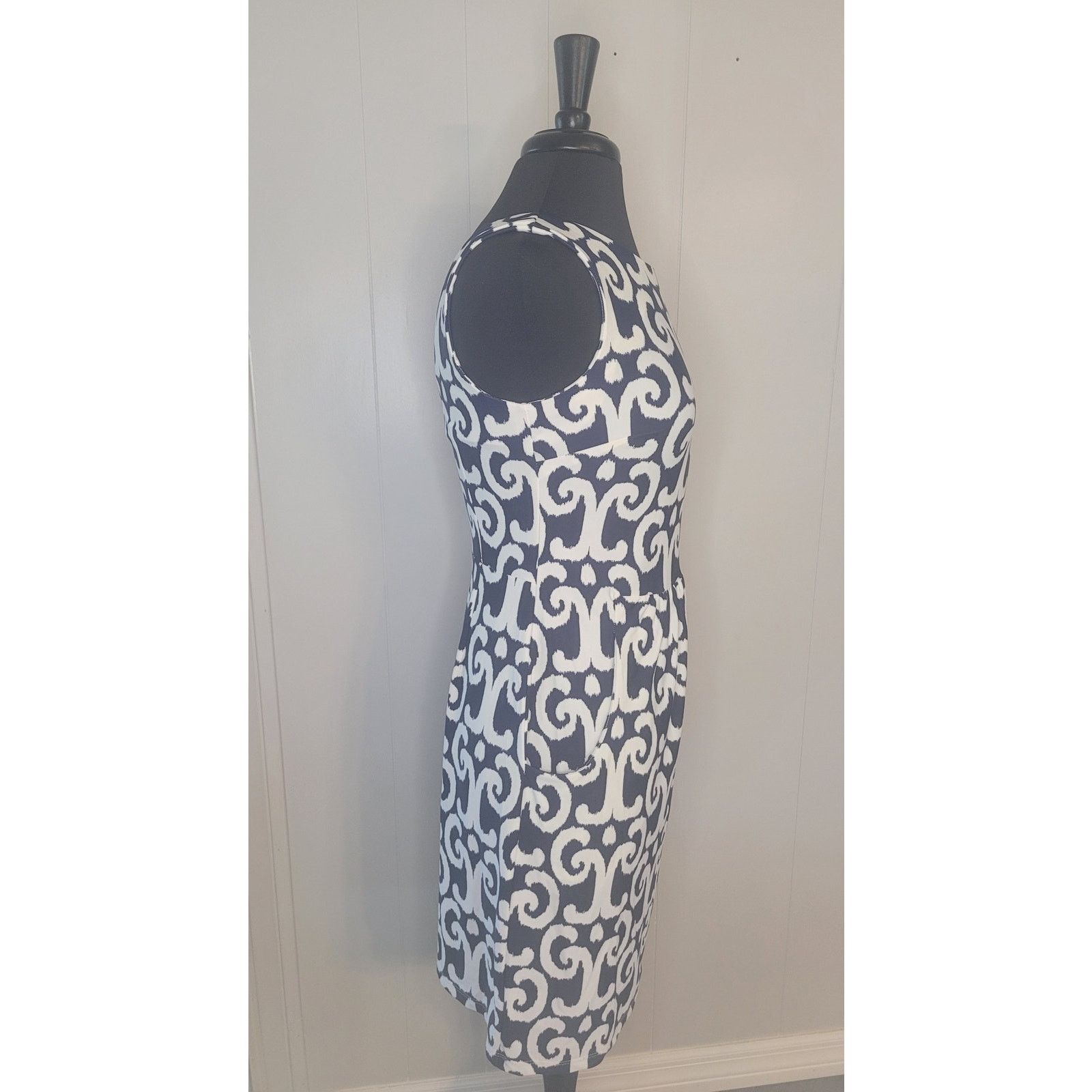 Other NWOT Jude Connally Mary Pat Dress White & Navy Ikat Print S Size S / US 4 / IT 40 - 2 Thumbnail