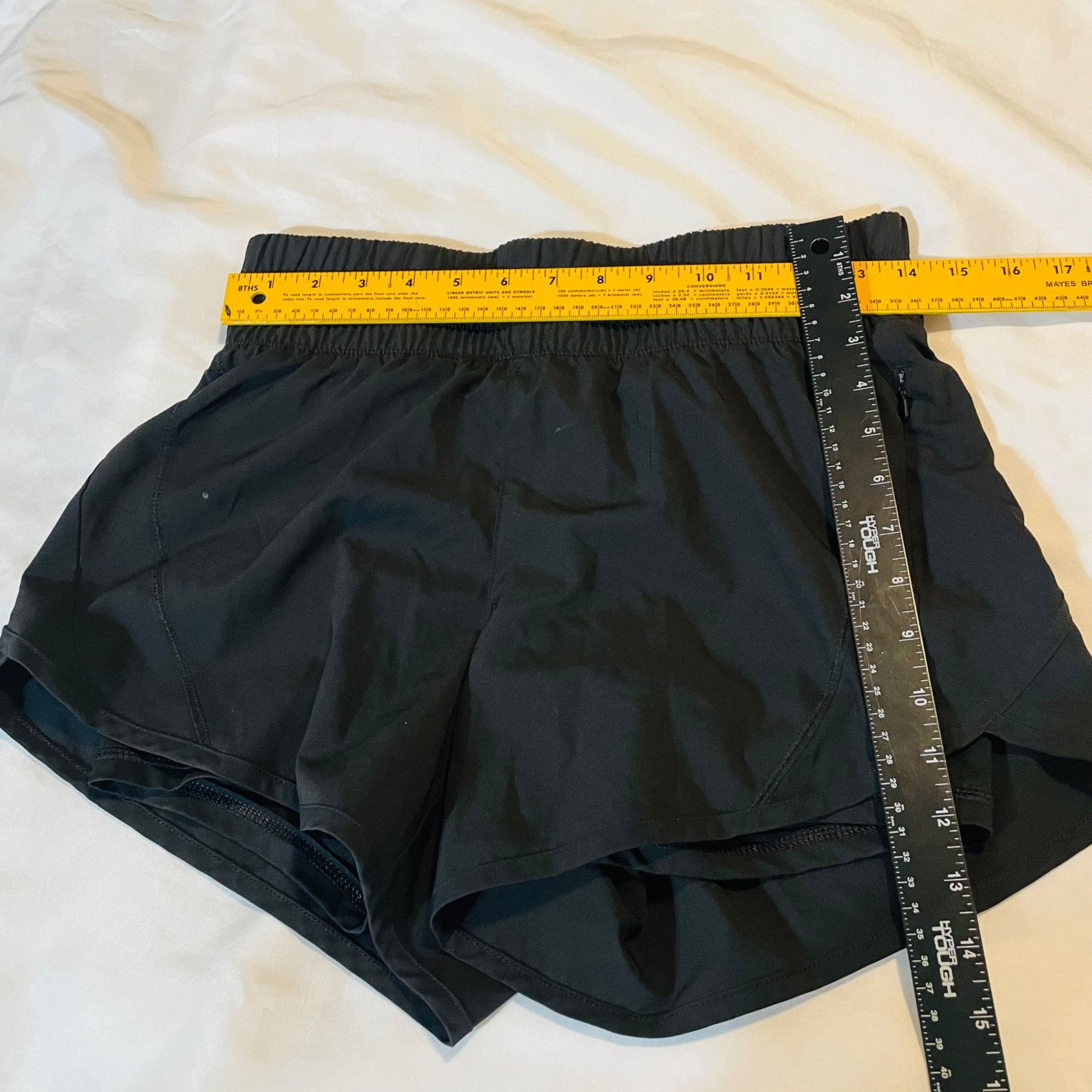 Other Black Athletic Running Shorts With spandex Liner Zippered Po Size 27" / US 4 / IT 40 - 6 Thumbnail