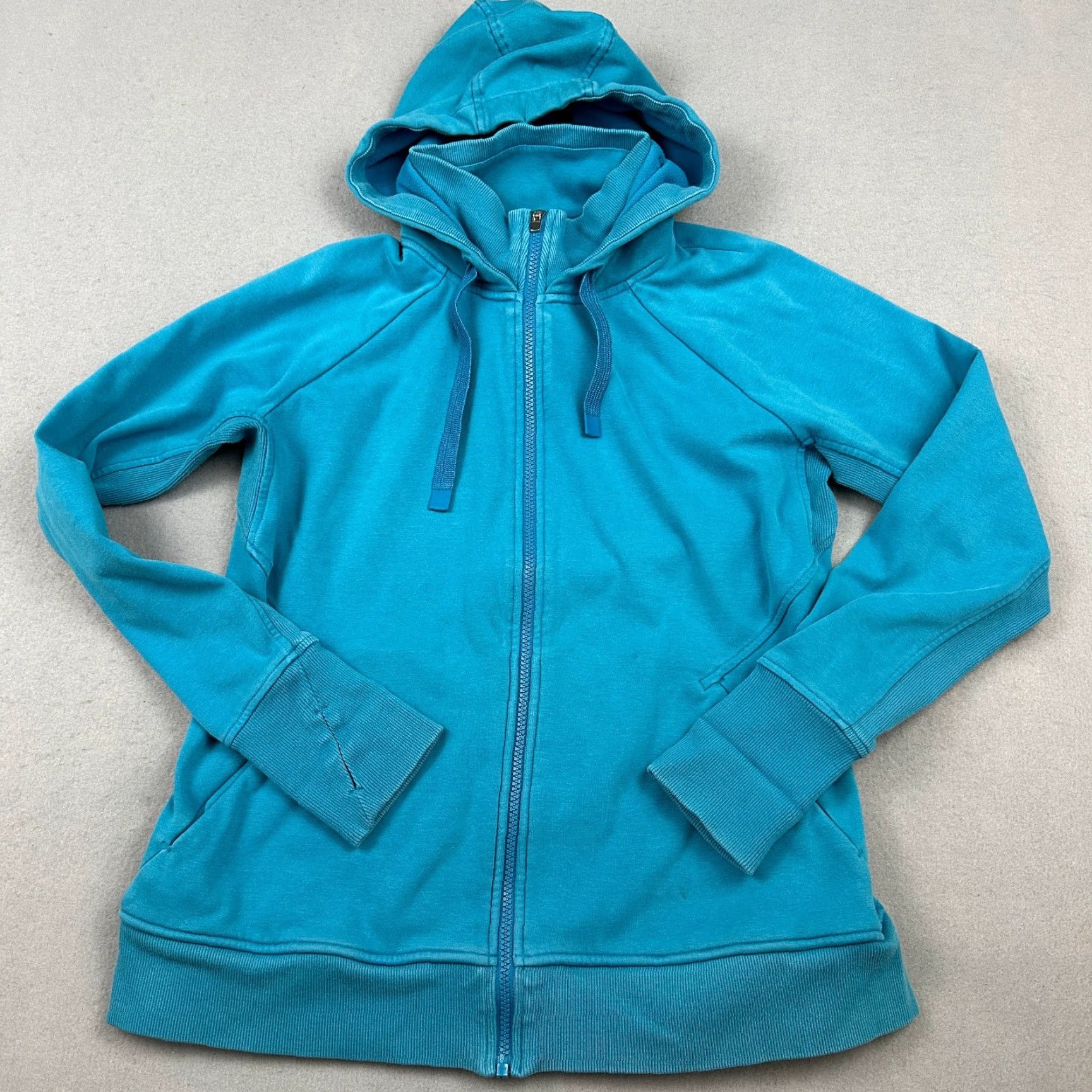 Athleta Athleta Jacket Women L Solid Teal Full Zip Hooded Pockets Stretch Athleisure Tee? Size L / US 10 / IT 46 - 2 Thumbnail
