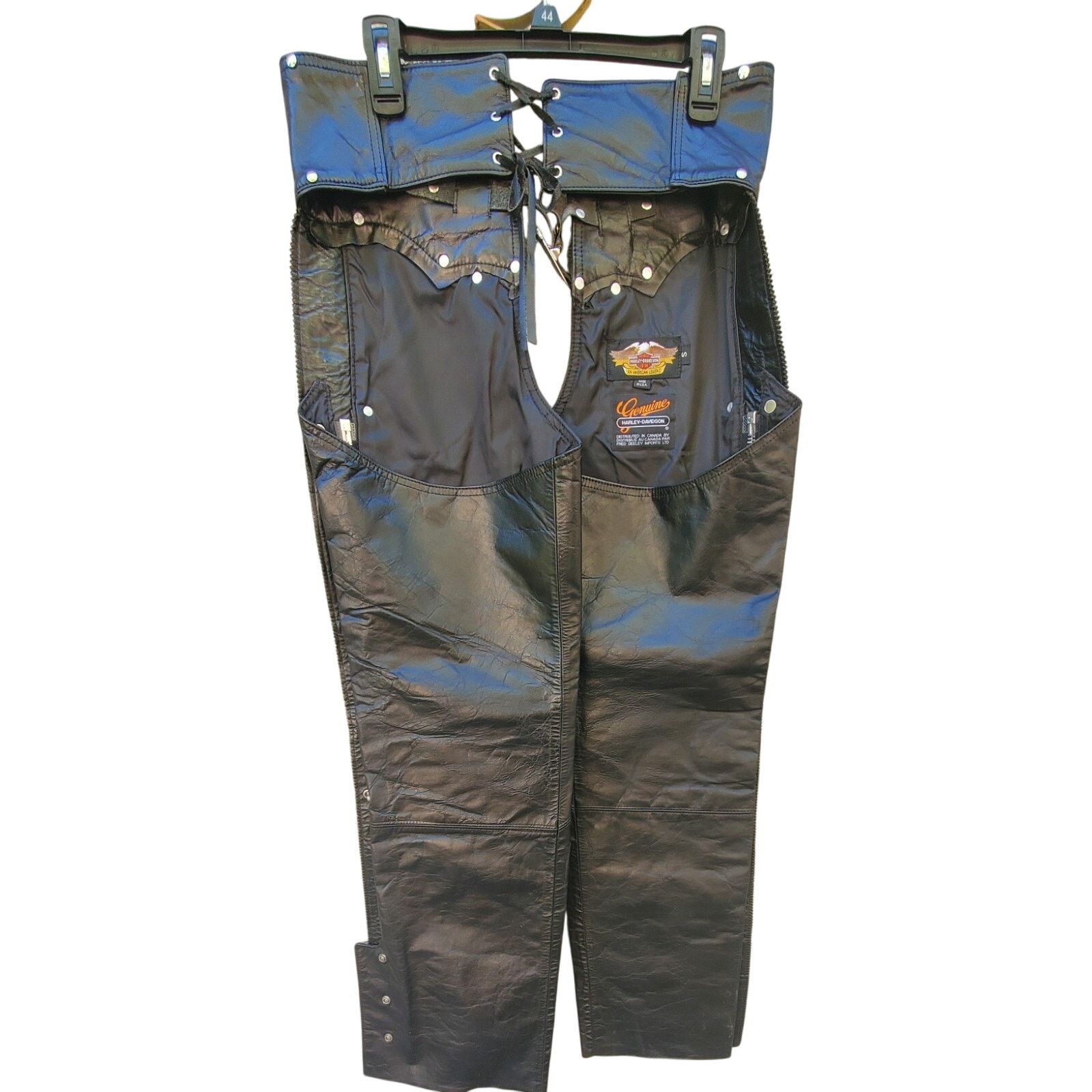 Harley Davidson Harley Davidson Chaps Womens leather S black Snap Motorcycle Size 26" / US 2 / IT 38 - 2 Thumbnail