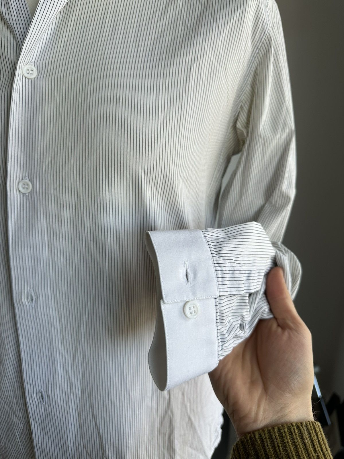 Dior × Hedi Slimane Dior Homme by Hedi Slimane Striped Button Down, 39 Size US M / EU 48-50 / 2 - 3 Thumbnail
