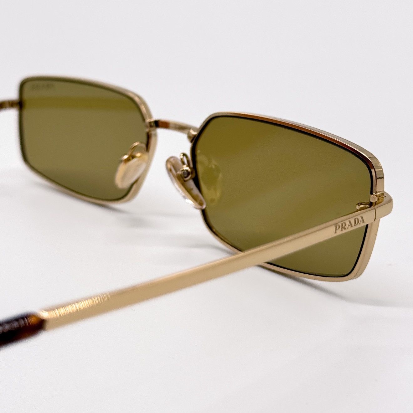 Prada NEW PRADA SPR A60 5AK70G GOLD GREEN PRA60S 5AK70G SUNGLASSES Size ONE SIZE - 8 Thumbnail