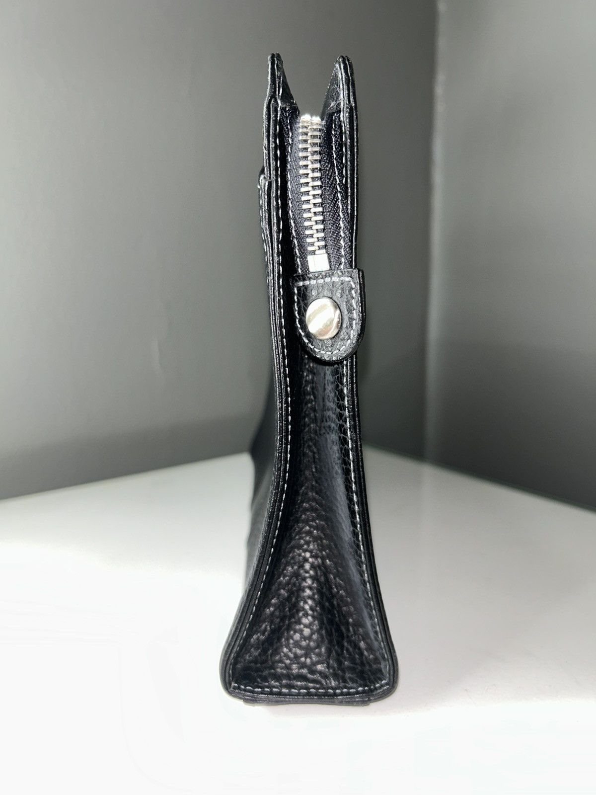 Burberry Burberry Black Leather Nova Check Clutch Bag Wristlet Size ONE SIZE - 14 Thumbnail