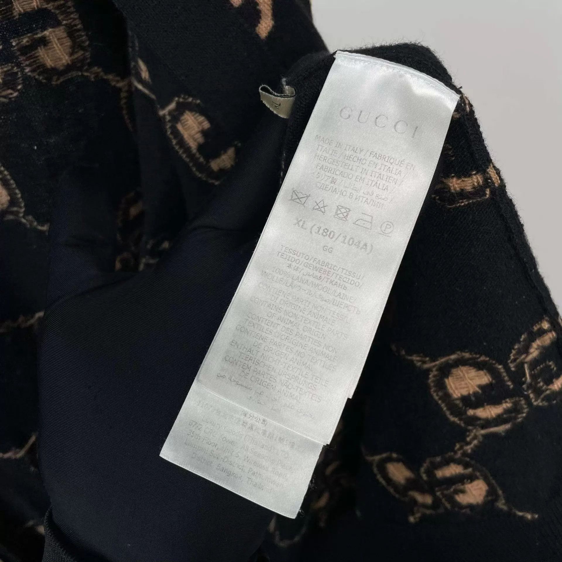 Gucci Gucci Wool All Over Print Black Cardigan XL Size US XL / EU 56 / 4 - 6 Thumbnail