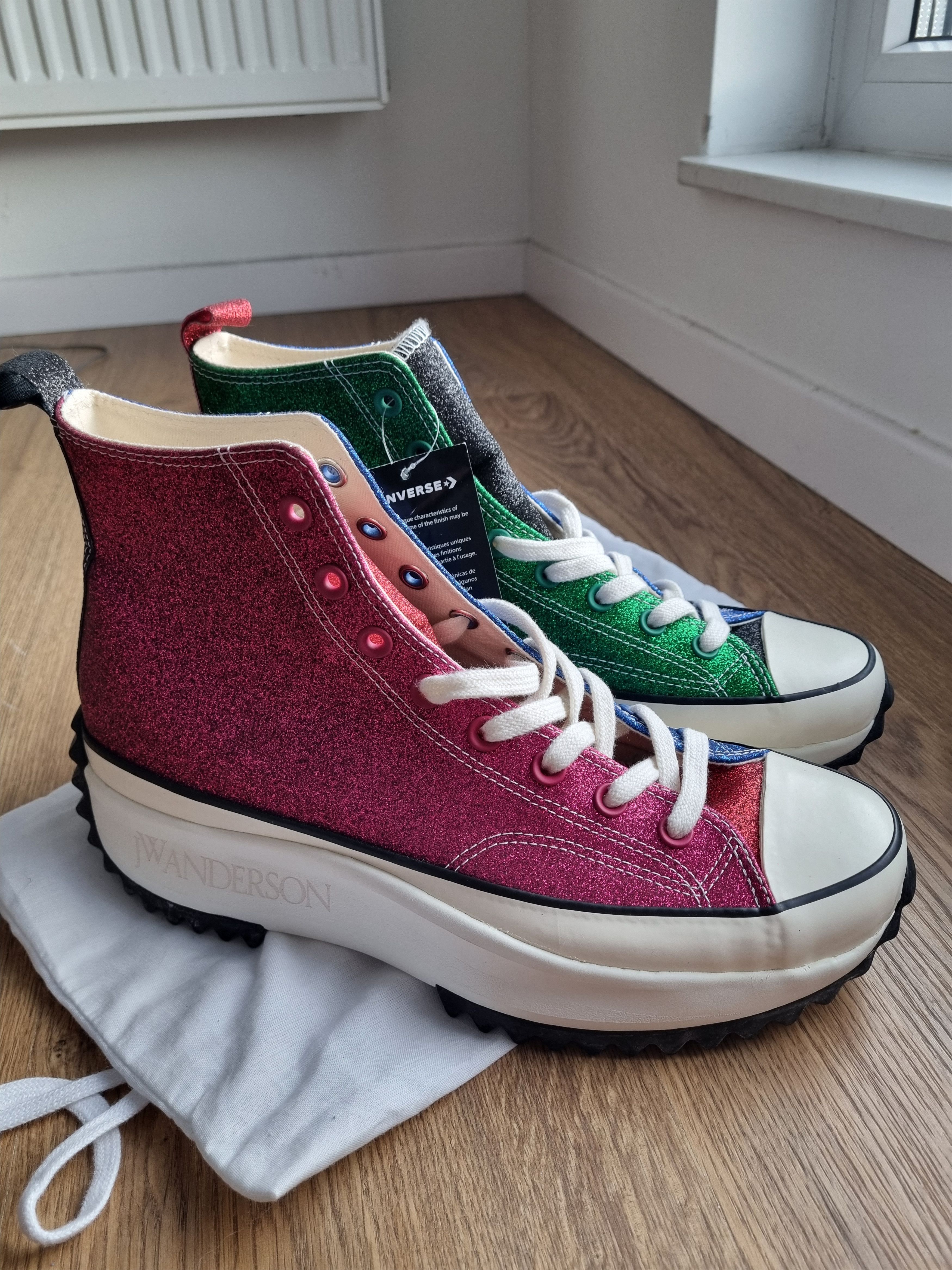 Glitter Sneakers Jw Anderson Converse Run Star Hike Glitter