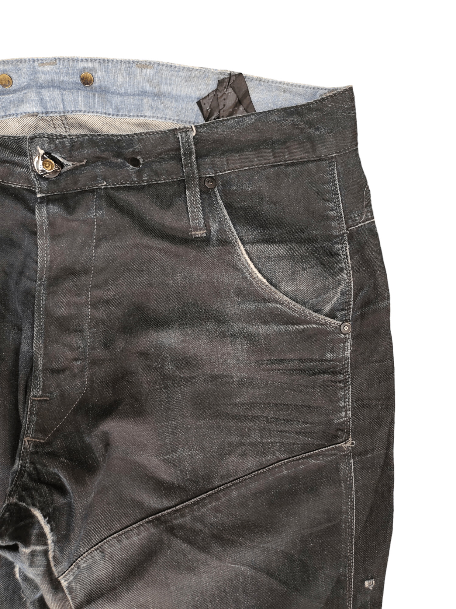G-Star Vintage G-Star Raw Waxed Denim Jeans Y2k Streetwear Size US 36 / EU 52 - 11 Thumbnail