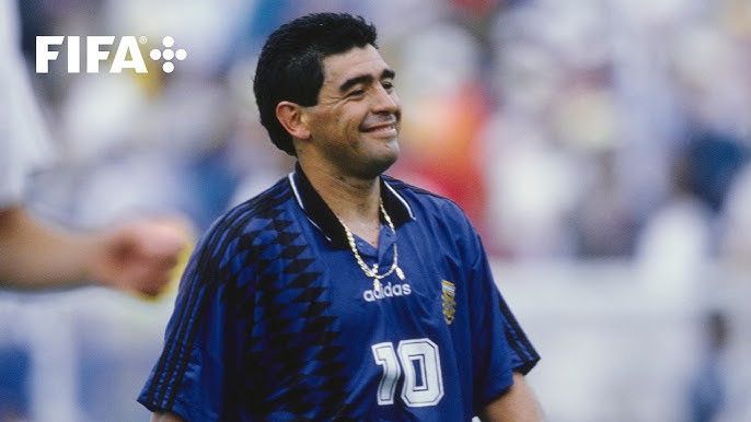 Vintage Argentina Away 1st Prod. 1994-95 Maradona #10 Soccer Jersey Size US L / EU 52-54 / 3 - 11 Thumbnail