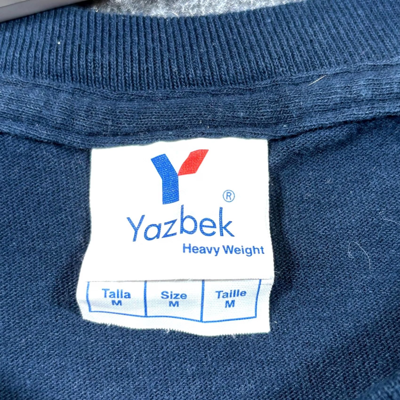 Vintage Yazbek Mens T-Shirt Blue Graphic Print Heavyweight Long Sleeve Crew Neck Medium, Logo Accent, Streetwear Size US M / EU 48-50 / 2 - 2 Thumbnail