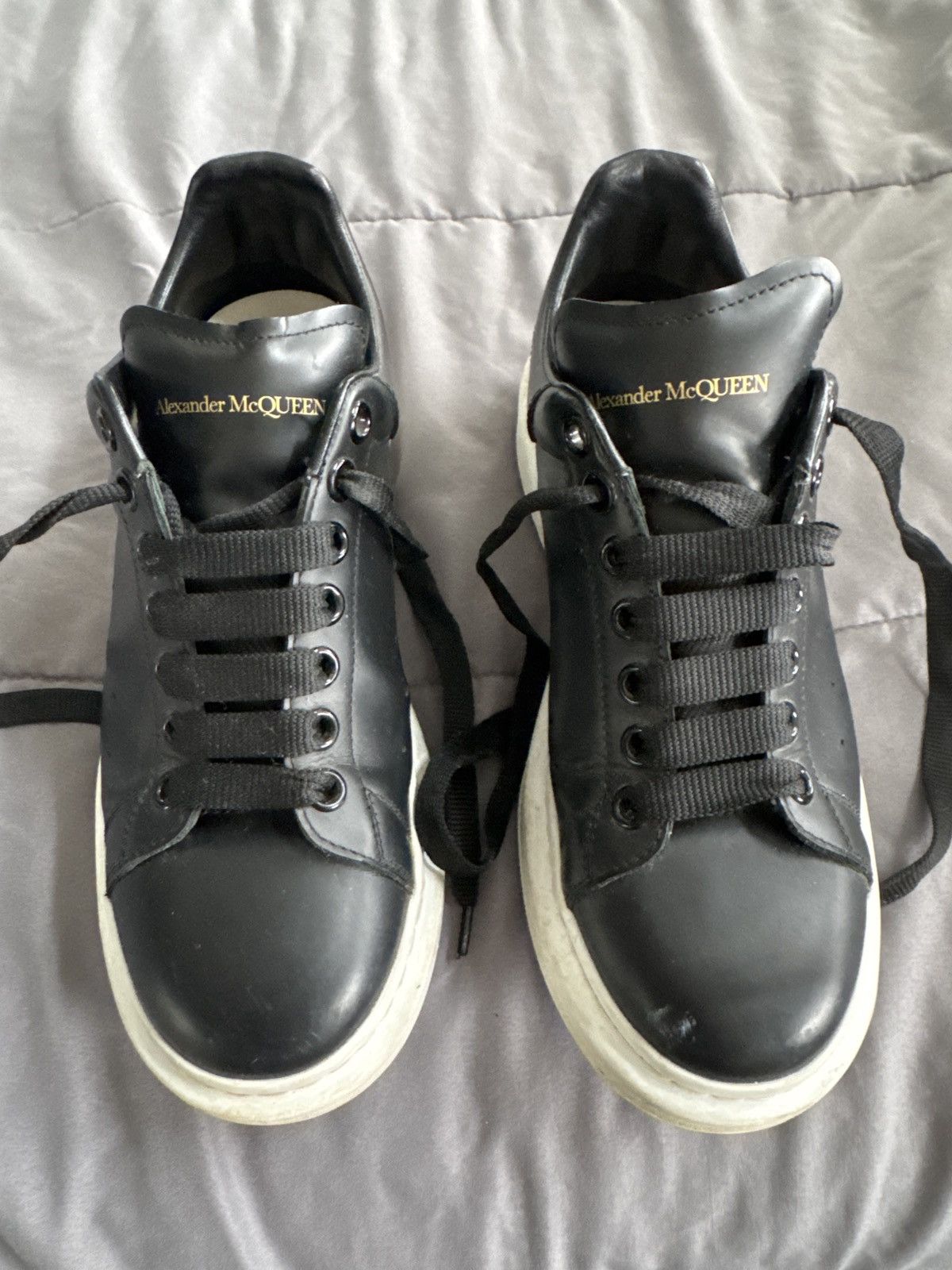 Alexander McQueen McQueen Oversized Leather Platform Sneakers Size US 8 / EU 41 - 1 Thumbnail