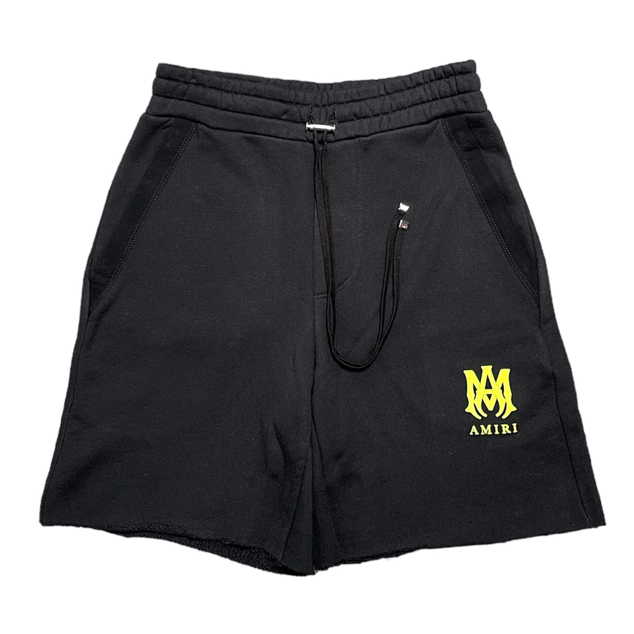 Amiri MA Core Logo Drawstring Sweatshorts Black Lime