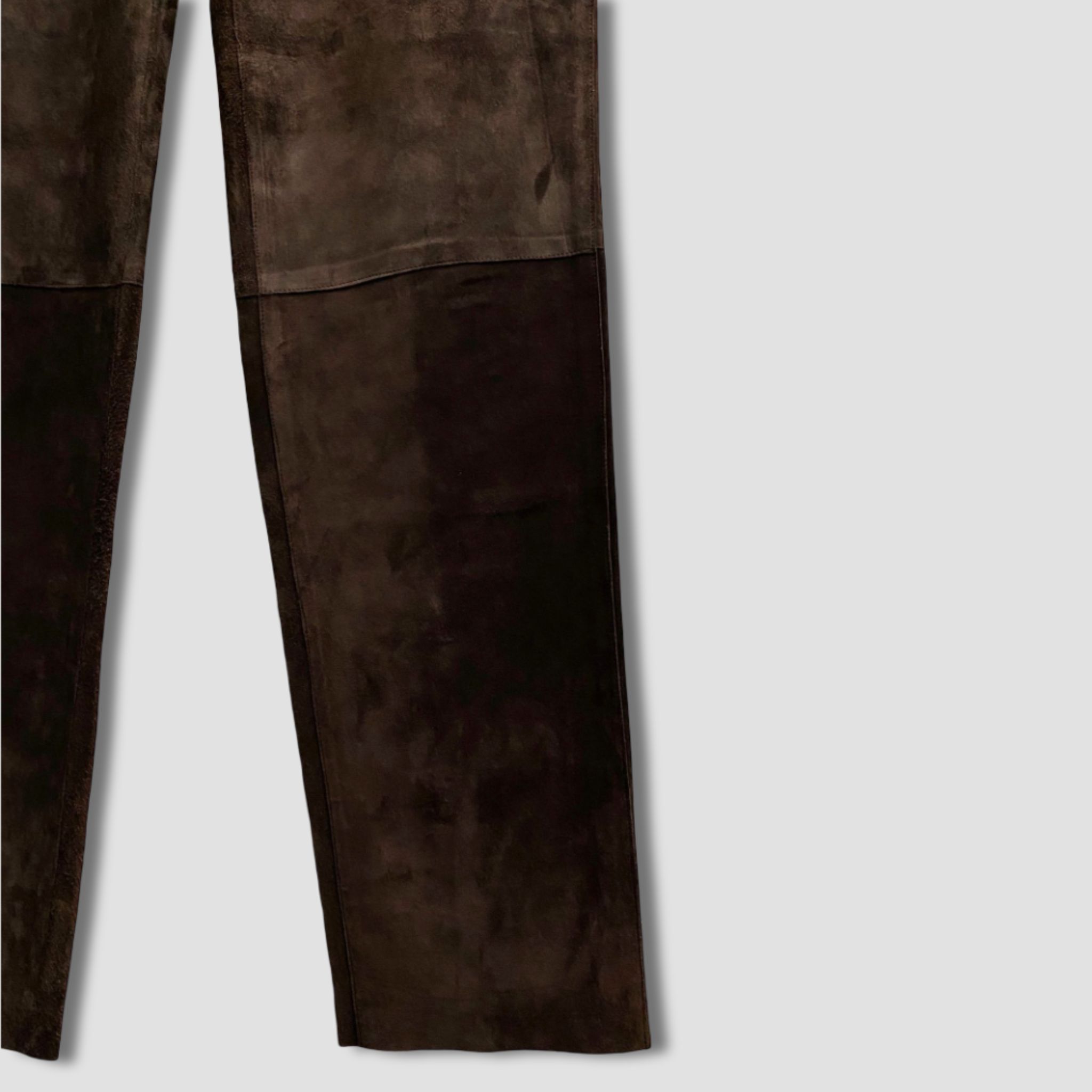 Jil Sander JIL SANDER Dark Brown Suede Leather Pants Size US 32 / EU 48 - 5 Thumbnail