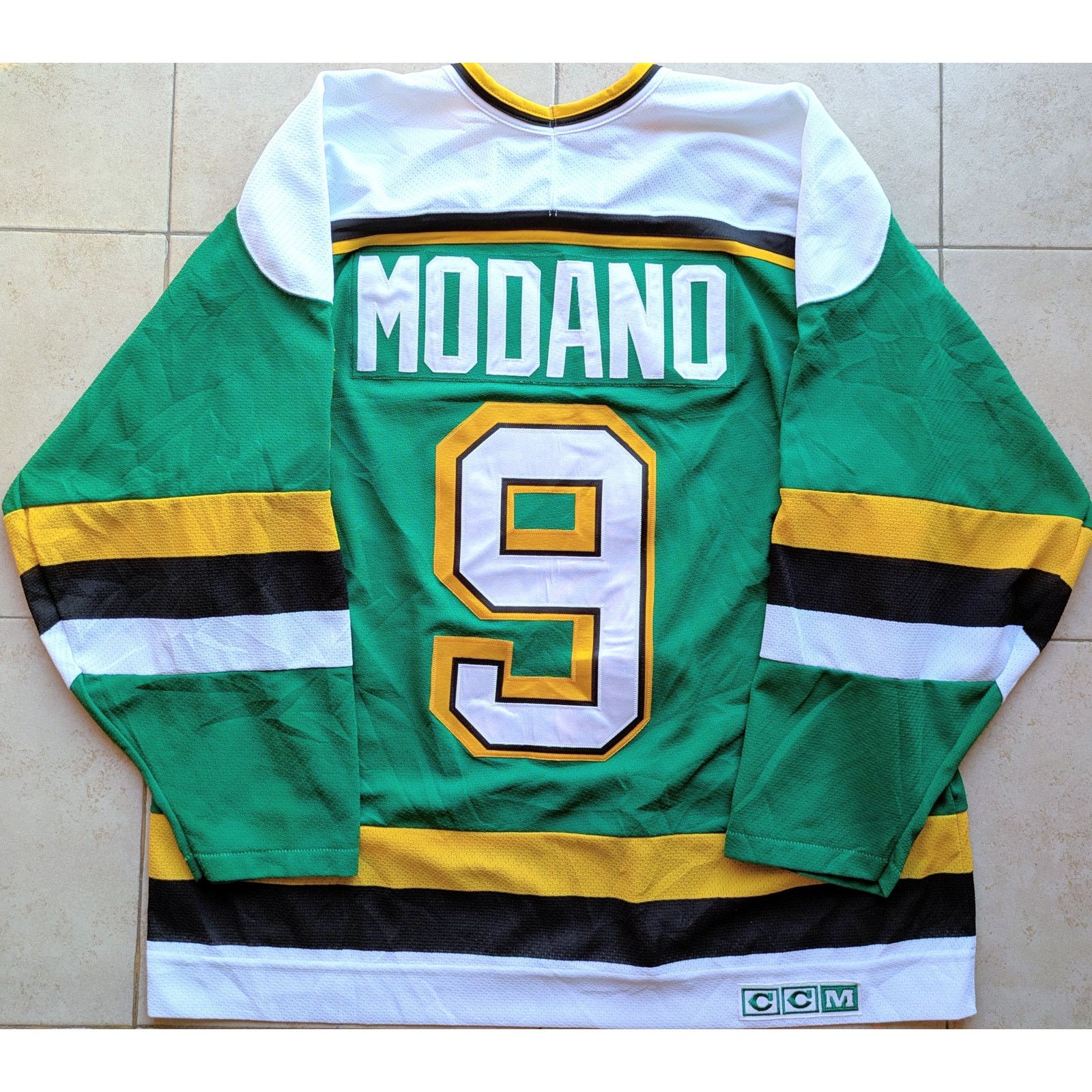 Ccm × NHL MODANO #9 Minnesota North Stars CCM Vintage XL green hockey Size US XL / EU 56 / 4 - 6 Thumbnail