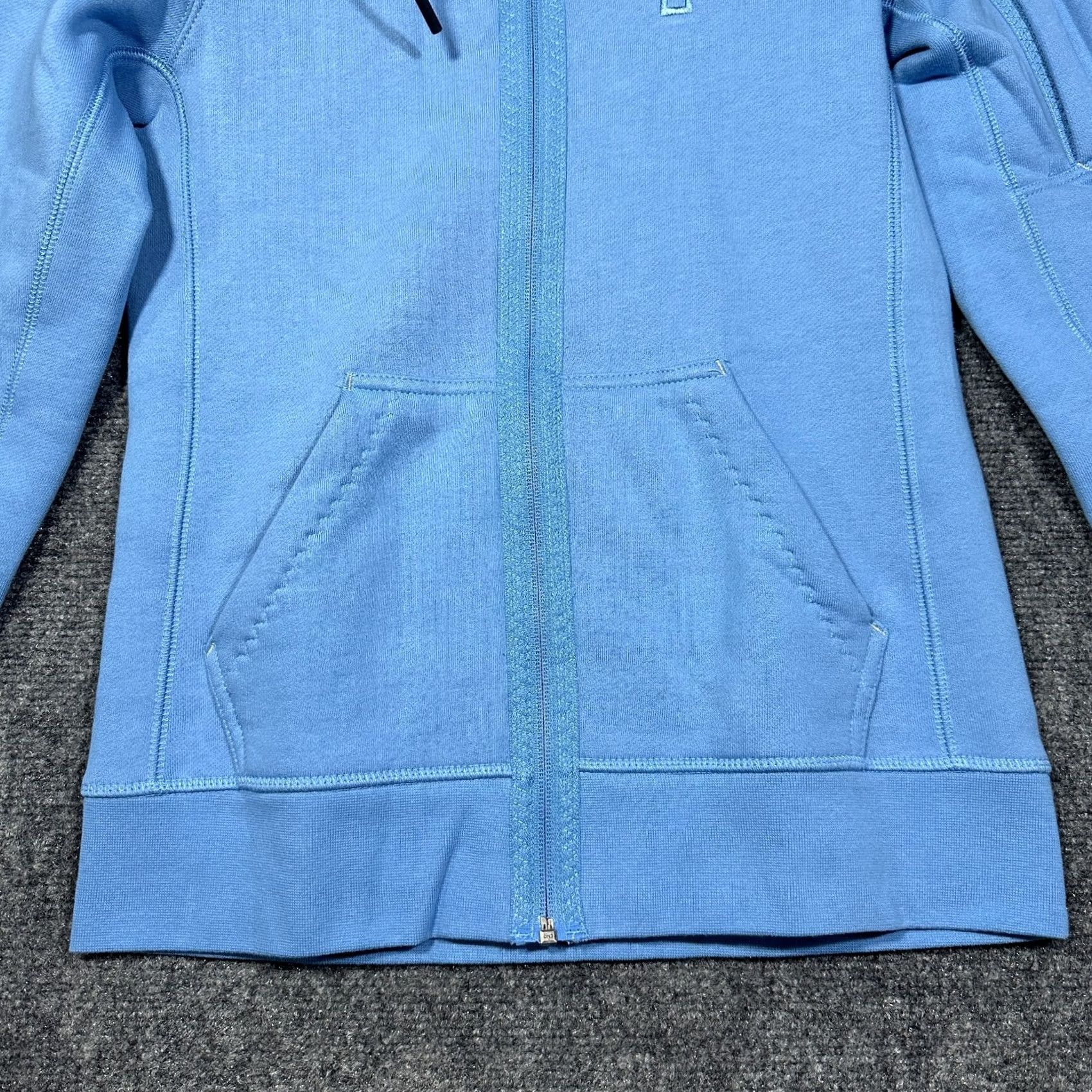 Pelle Pelle Pelle P Hoodie Womens XS Blue Knit Full Zip Pockets Logo Size XS / US 0-2 / IT 36-38 - 2 Thumbnail