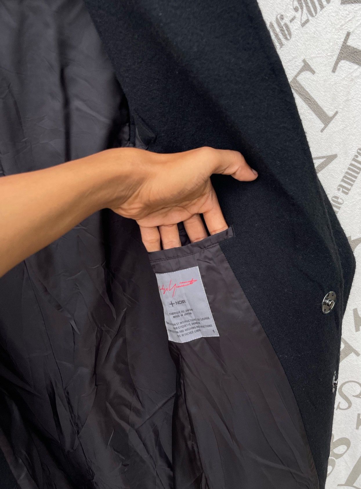 Yohji Yamamoto 🔥 A/W 2009 YOHJI YAMAMOTO WOOL OVER-COAT RARE DESIGN Size US M / EU 48-50 / 2 - 22 Thumbnail