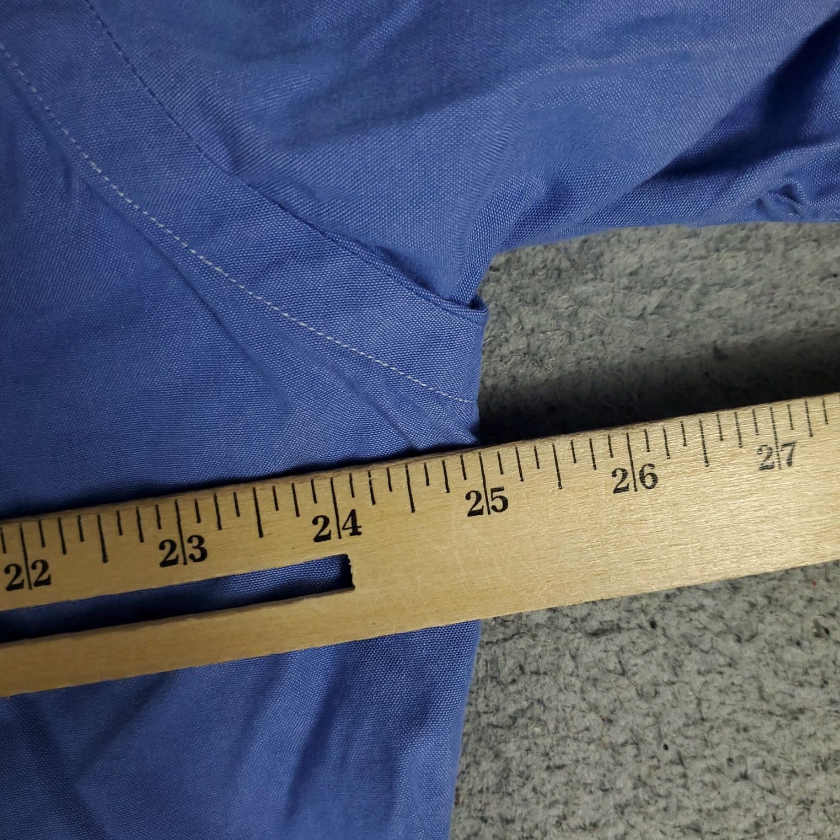 Ralph Lauren Ralph Lauren Shirt Mens 16.5 Blue Pony Dress Button Up Long Sleeve Collar Down Non-Iron Pockets Classic American Modern Dress Shirt Men Size 46R - 6 Thumbnail