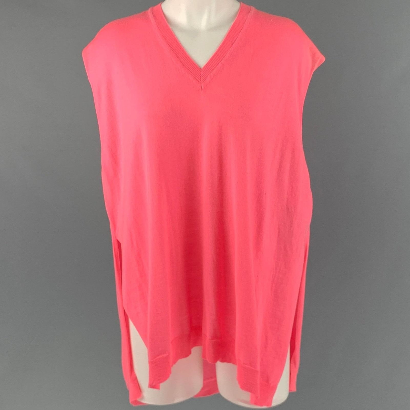 Kenzo KENZO Size S Pink Wool V-Neck Vest Size S / US 4 / IT 40 - 1 Thumbnail