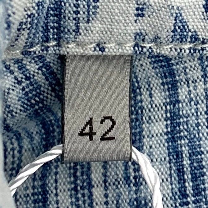 Dior Dior Blue logo old flower full print cotton lapel single-br Size US XS / EU 42 / 0 - 8 Thumbnail