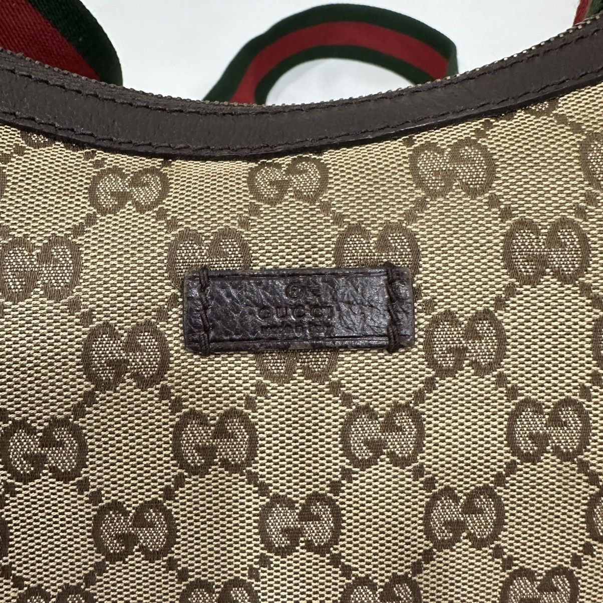 Gucci GUCCI GG MONOGRAM CANVAS WEB HALF MOON CROSSBODY BAG 16 Size ONE SIZE - 7 Thumbnail