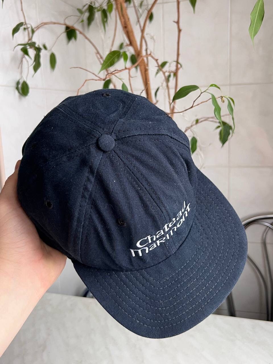 Vintage 90s Chateau Marmont Vintage USA Hotel LA Cap Hat Blue 1990s Size ONE SIZE - 4 Thumbnail