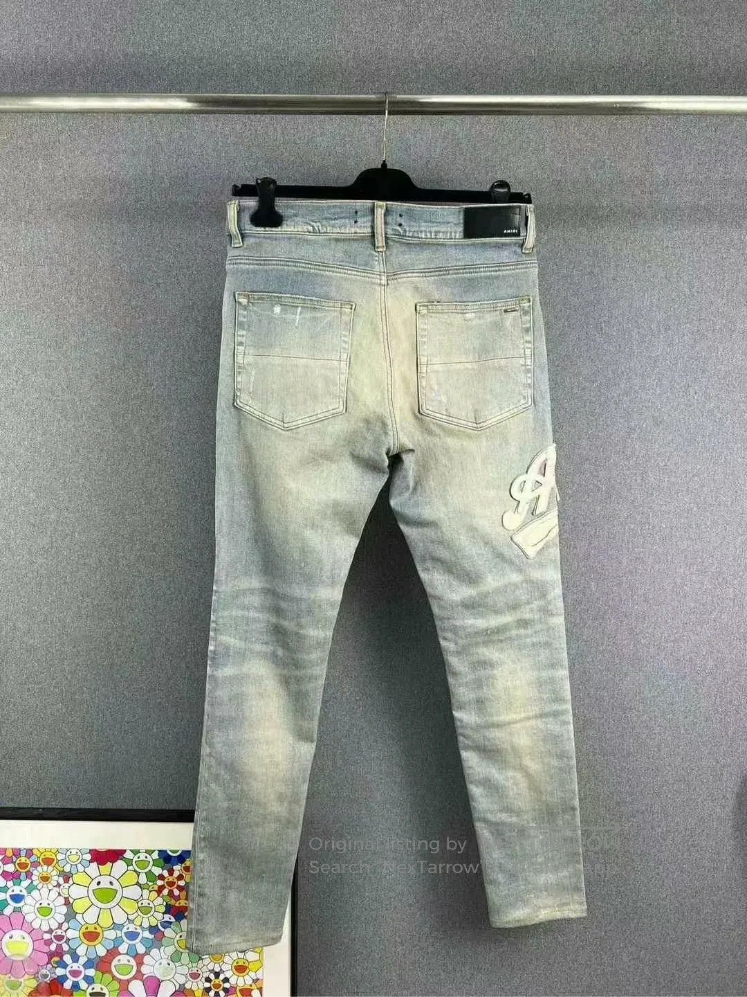Amiri amiri embroidered logo denim pants. Size US 33 - 2 Thumbnail