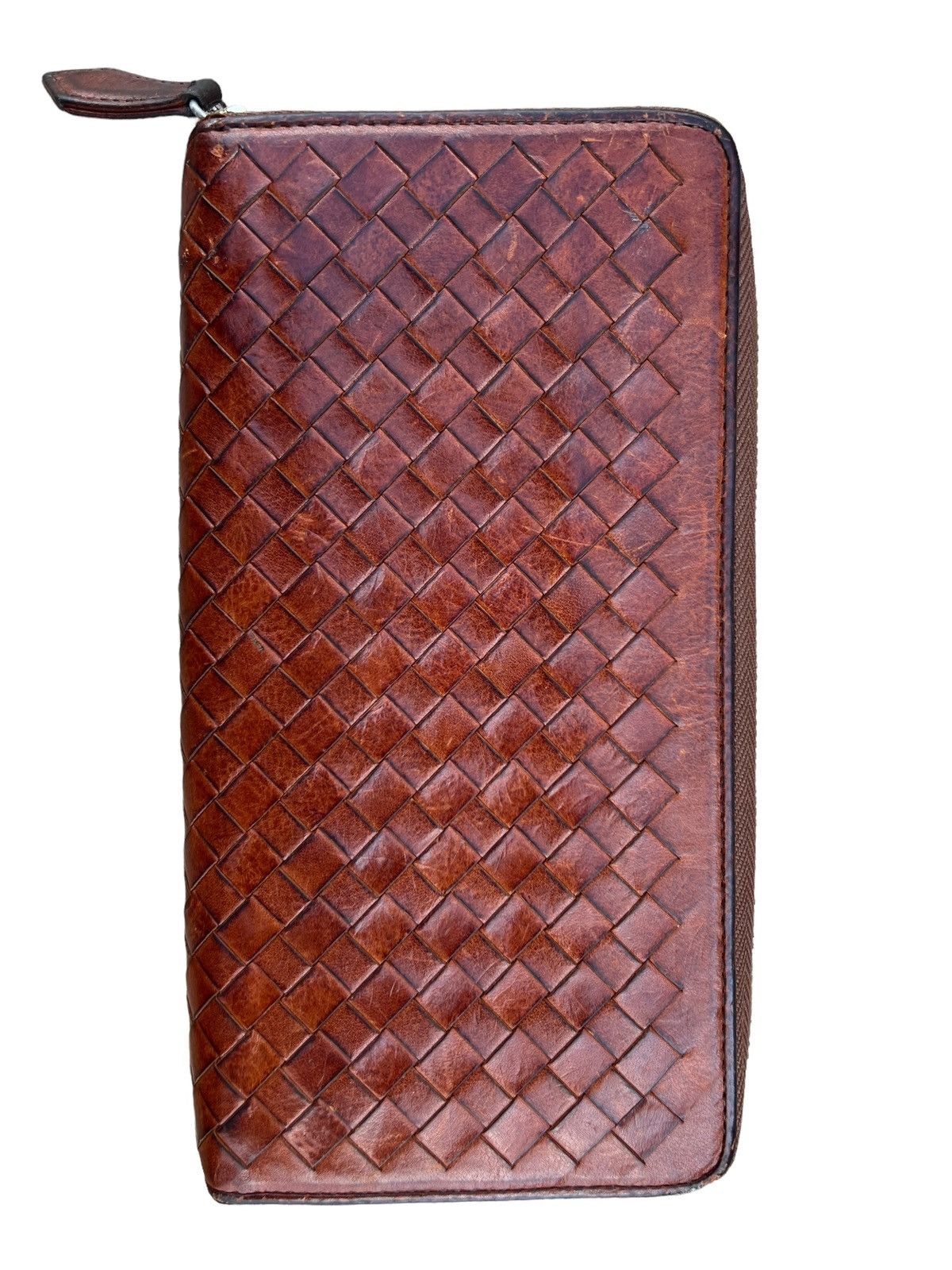 Leather RARE! Patina Woven Leather Cocomeister Wallet Purse Size ONE SIZE - 2 Thumbnail
