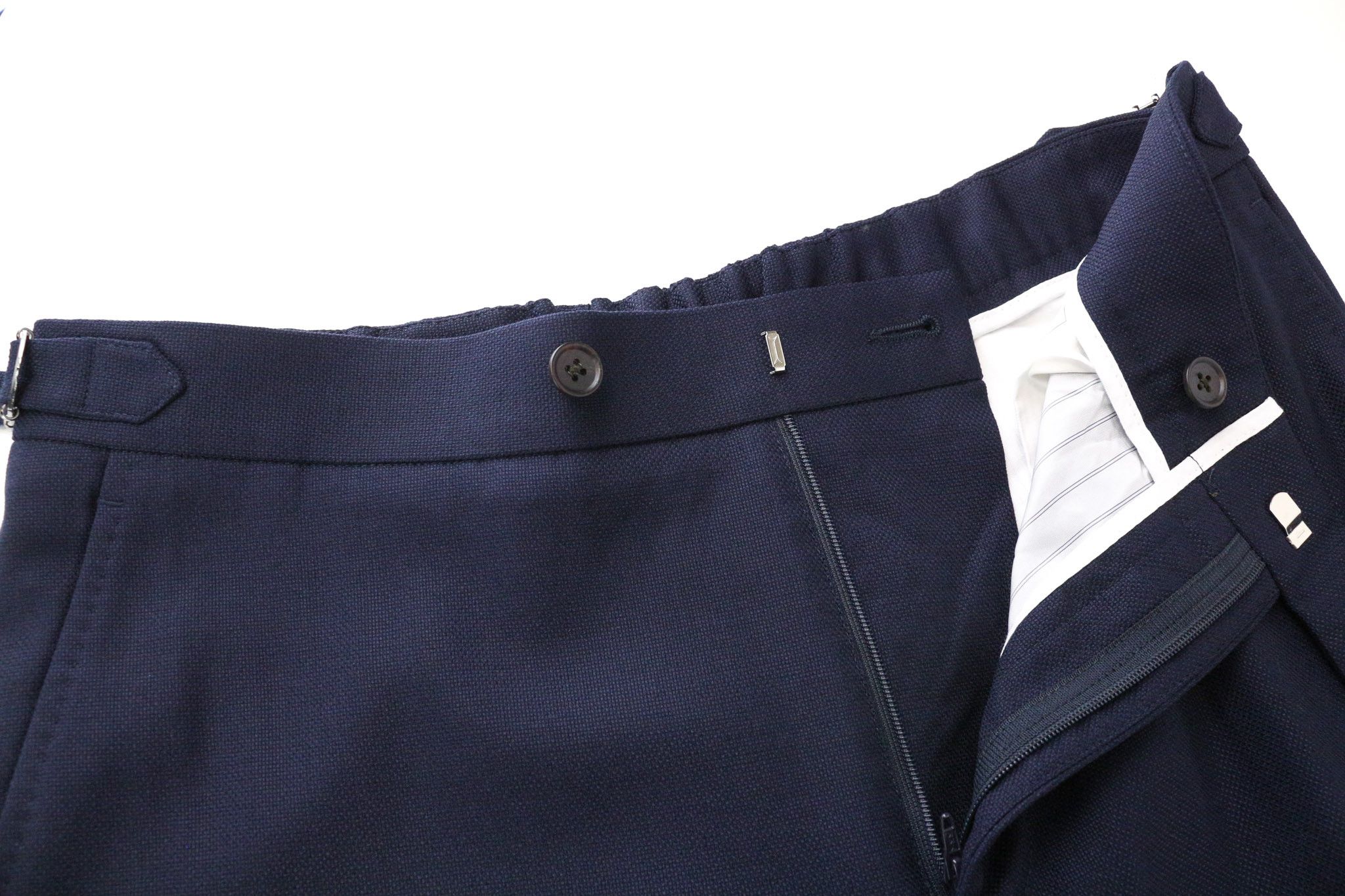Suitsupply HAVANA UK38S Blue Wool Stretch Slim Suit 74710 Size 38S - 12 Thumbnail