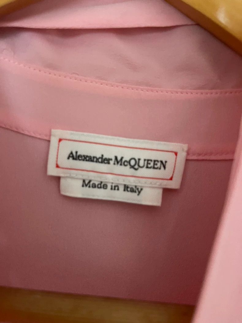 Alexander McQueen Alexander McQUEEN size 42 Pink silk ribbon shirt 2505-Next Size L / US 10 / IT 46 - 3 Thumbnail