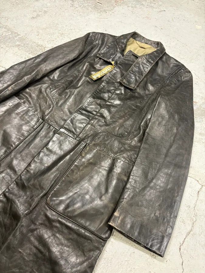 Roberto Cavalli 2000s Roberto Cavalli Black Leather Premium Trench Coat Size US S / EU 44-46 / 1 - 5 Thumbnail