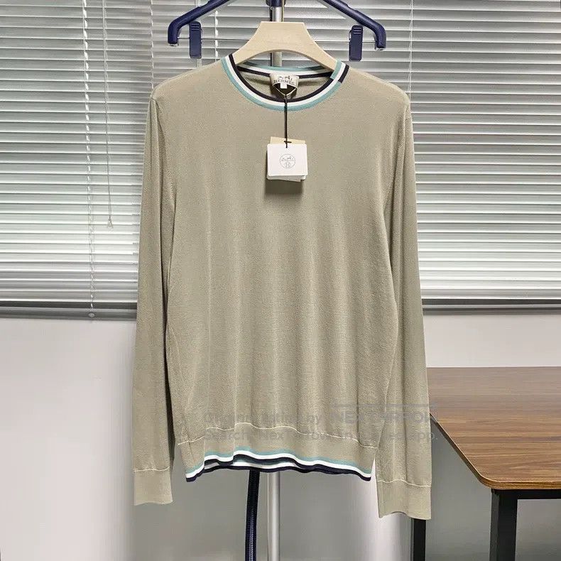 Hermes Hermes Knit Sweater - 23 Fall/Winter - Contrasting Ribbed Size US L / EU 52-54 / 3 - 1 Thumbnail