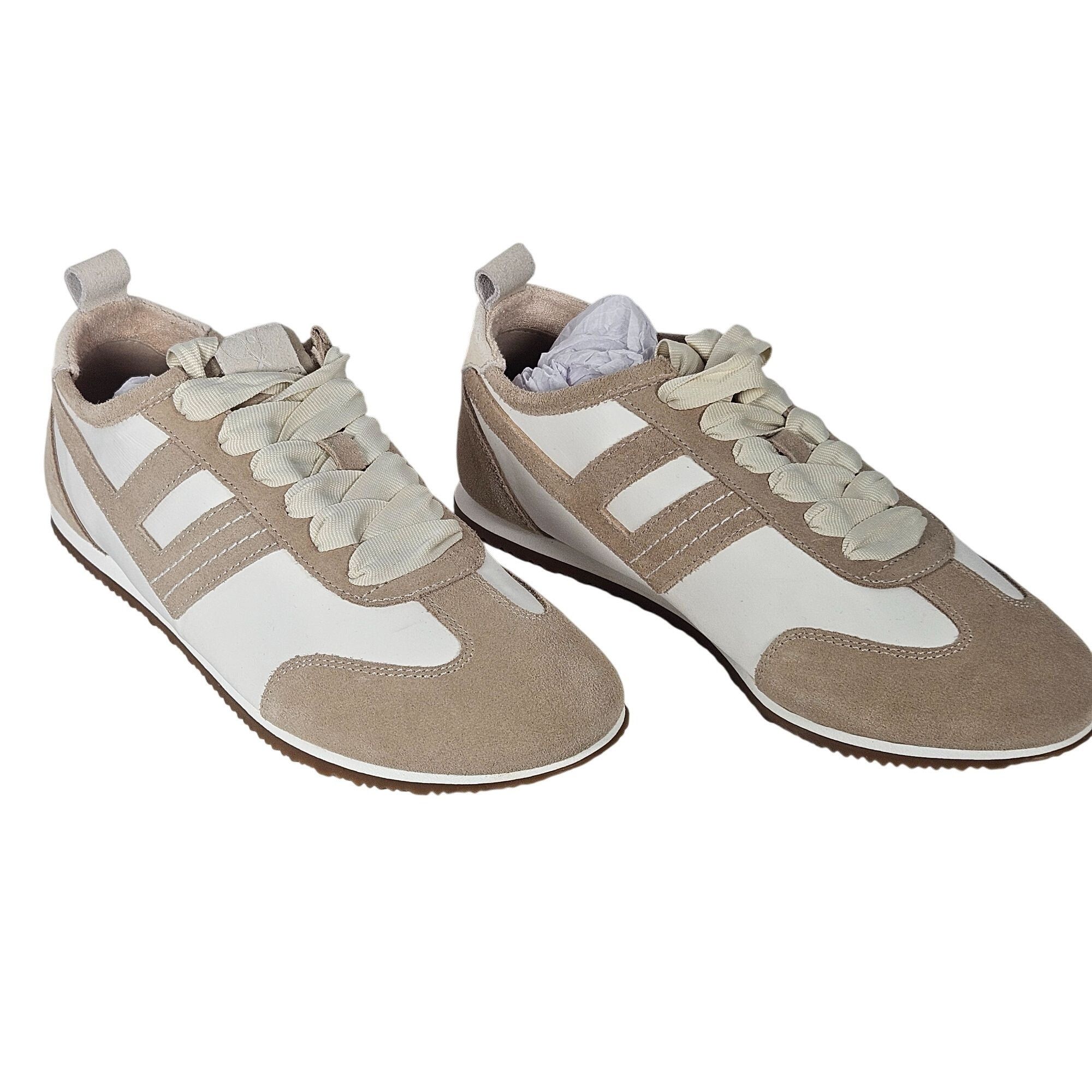 Free People Free People Aces Suede Beige & White Athletic Sneakers tenni Size US 7 / IT 37 - 3 Thumbnail