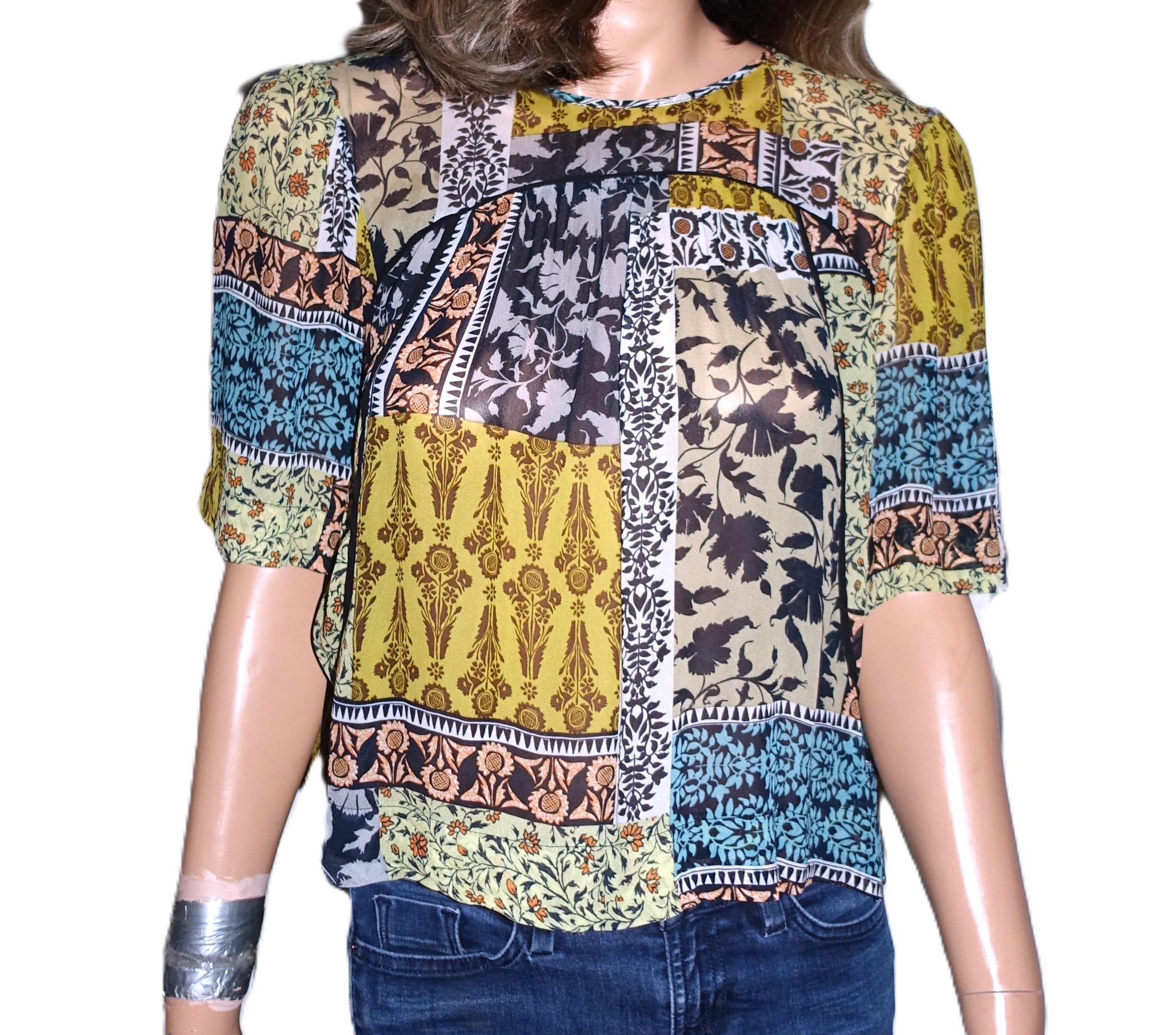 Other Weston Boho Patchwork Blouse XS Size XS / US 0-2 / IT 36-38 - 1 Thumbnail