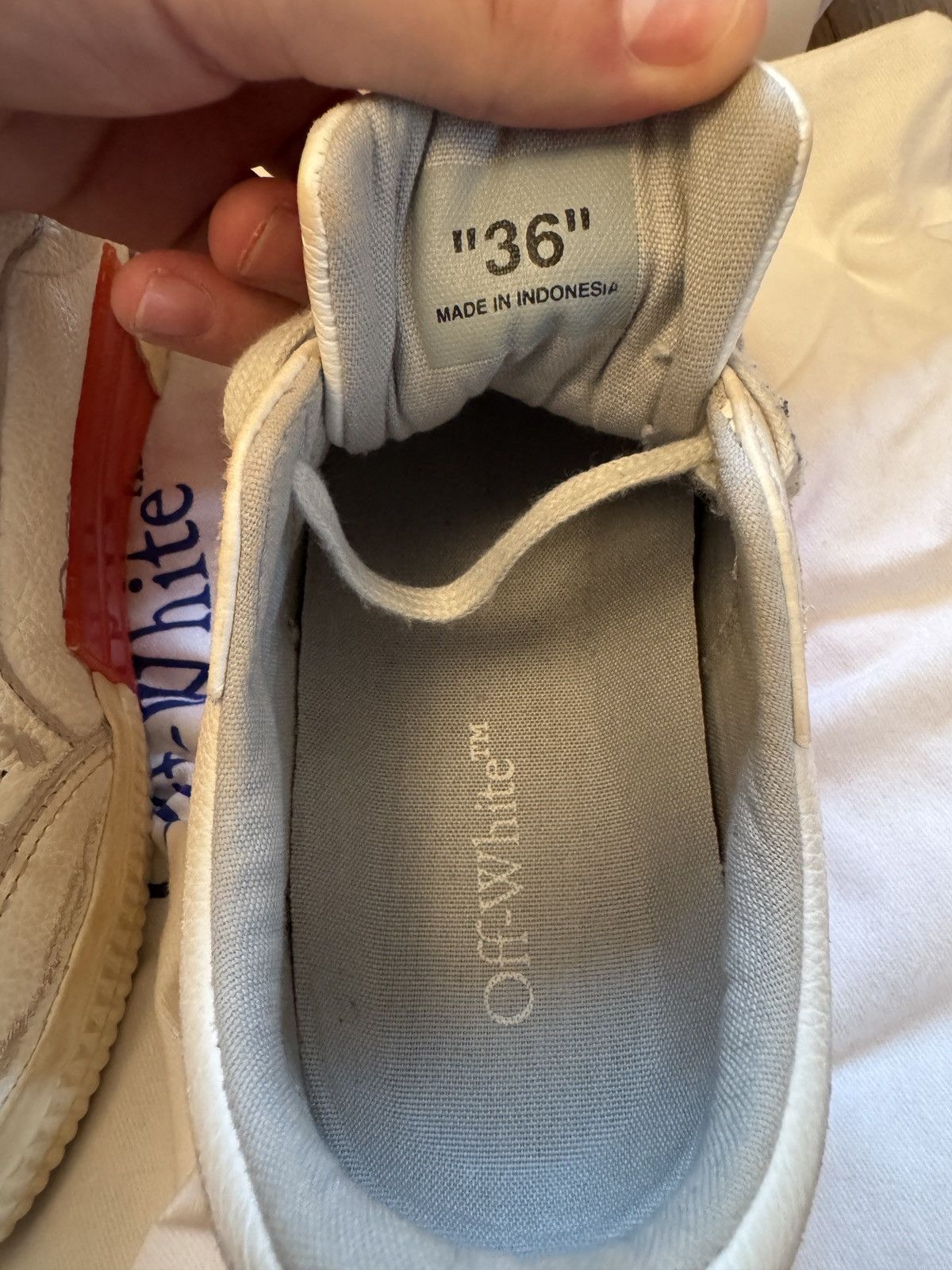 Off-White Off-White Low Vulcanised Distressed Sneakers Size US 6 / IT 36 - 7 Thumbnail