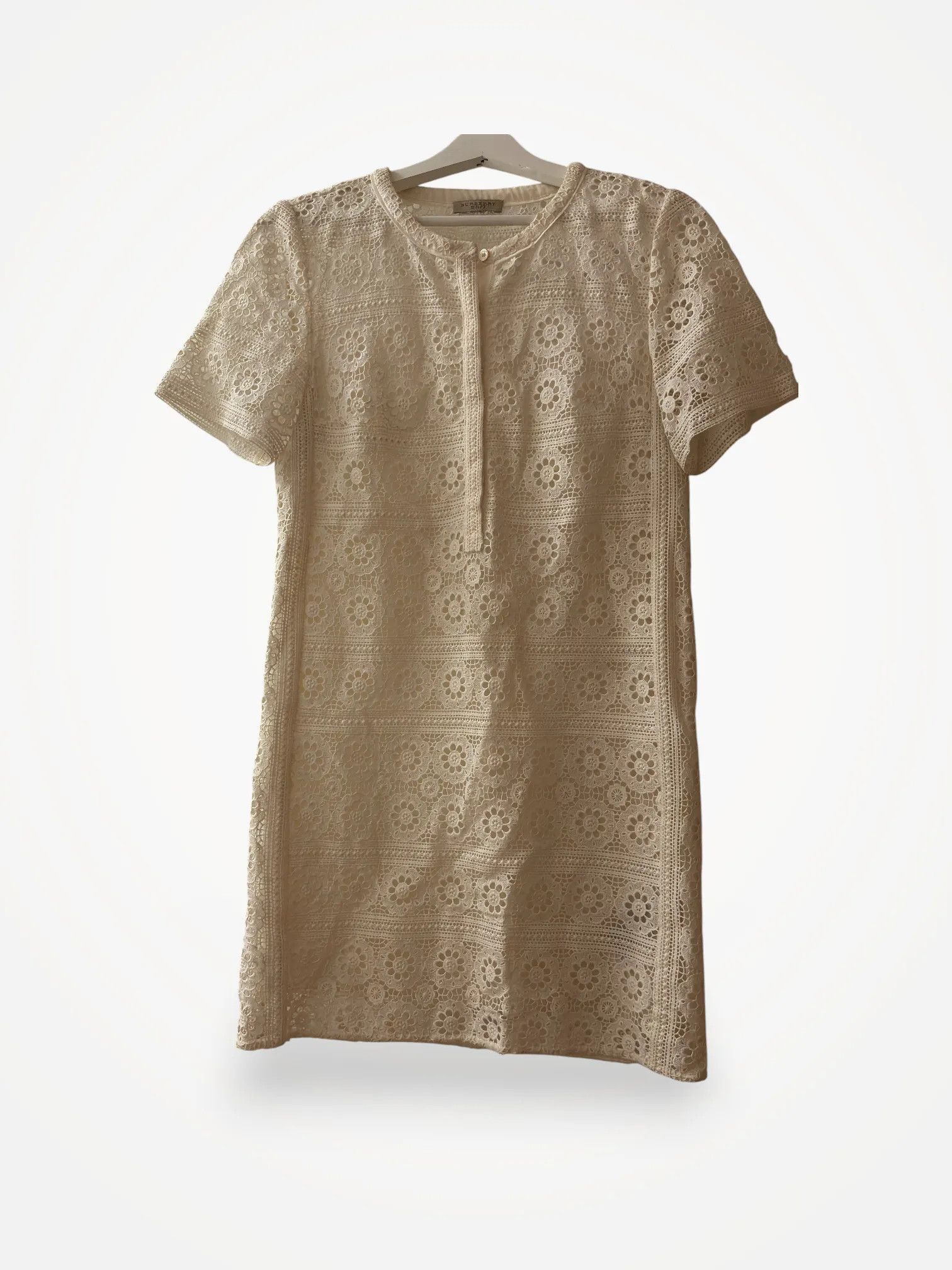 Burberry Burberry Burberry Brit White Cotton Lace Tunic Dress Dress Size XS / US 0-2 / IT 36-38 - 1 Thumbnail