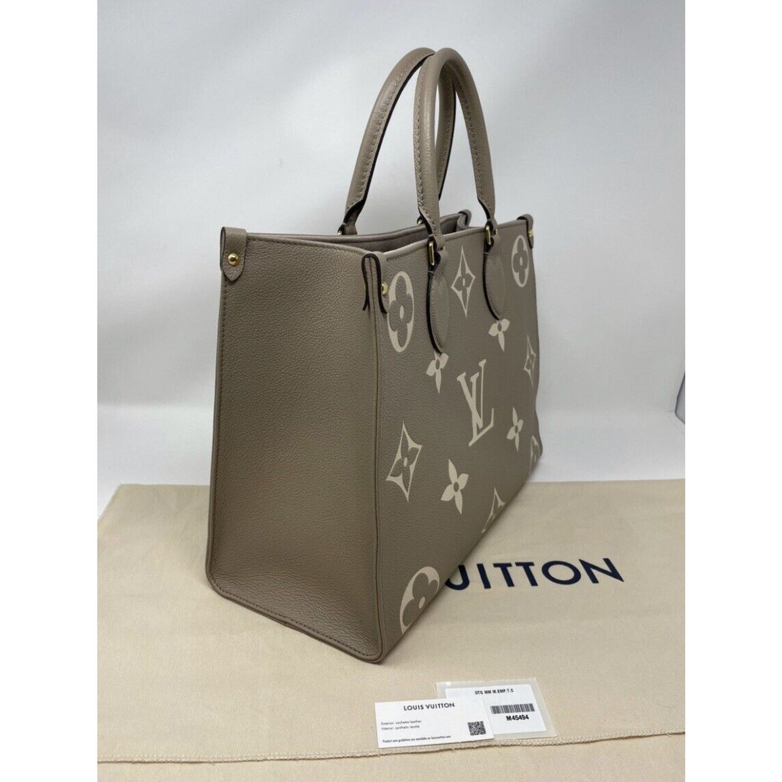 Louis Vuitton Louis Vuitton OnTheGo Tote MM Gray Turtle dove Empreinte Size ONE SIZE - 9 Thumbnail