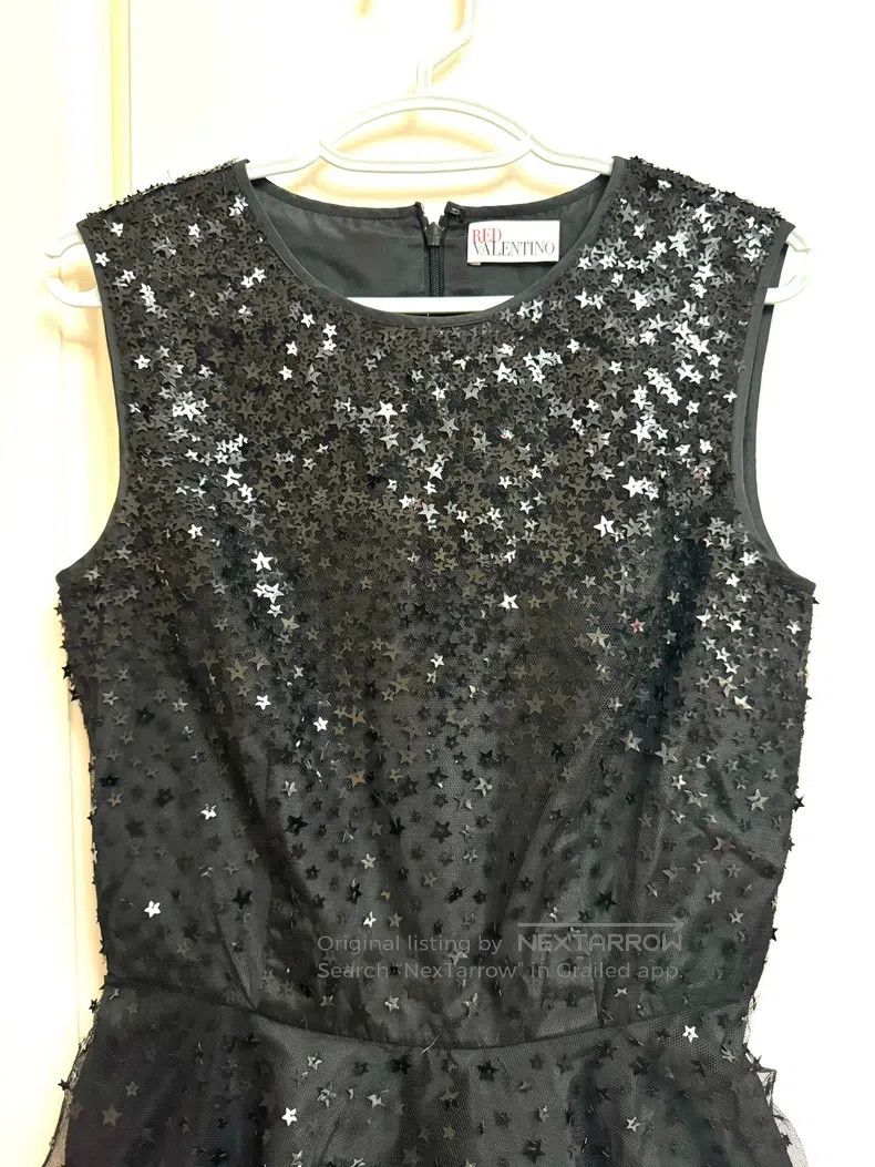 Valentino Valentino Black star studded beaded mesh dress Size S / US 4 / IT 40 - 2 Thumbnail
