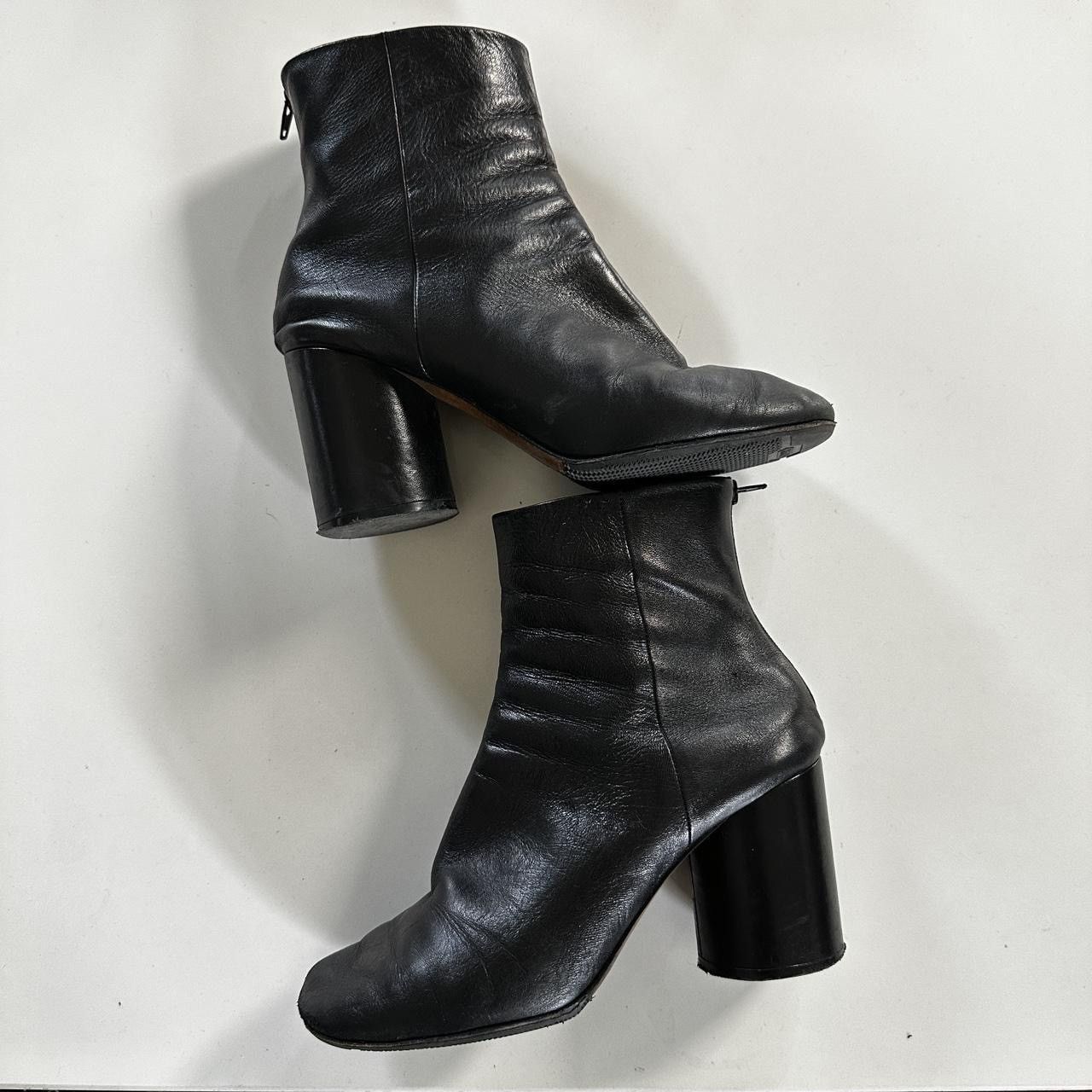 Maison Margiela Maison Martin Margiela Round Toe Leather Boots 'Black' Size US 7.5 / IT 37.5 - 1 Thumbnail