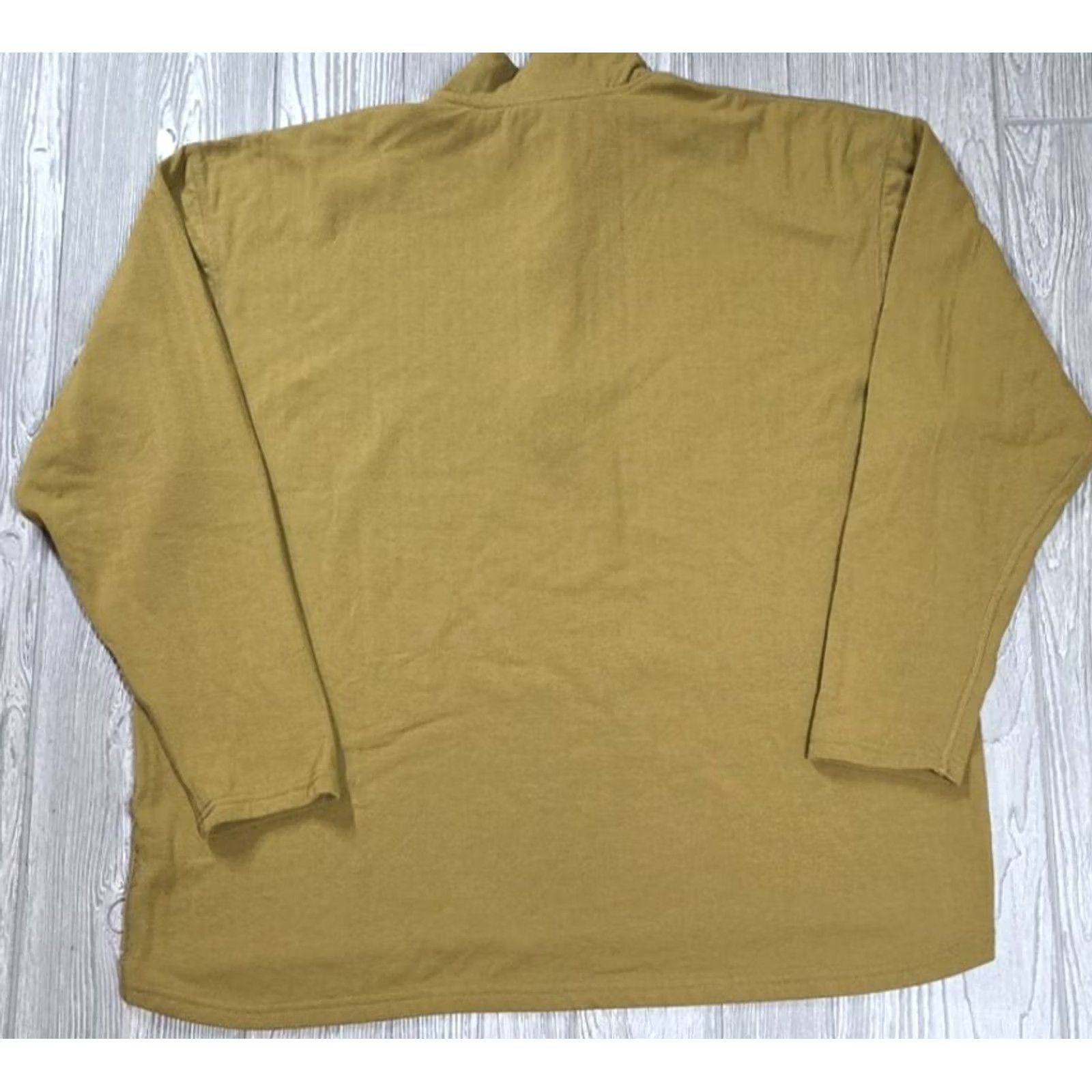 Doublet Duofold Pullover 1/4 Zip Dark Beige Long Sleeve 2XL Mock Neck Fleece Logo Embroidered Casual Sleeve Men’s Regular Size 2XL Vintage No Size US XXL / EU 58 / 5 - 7 Thumbnail