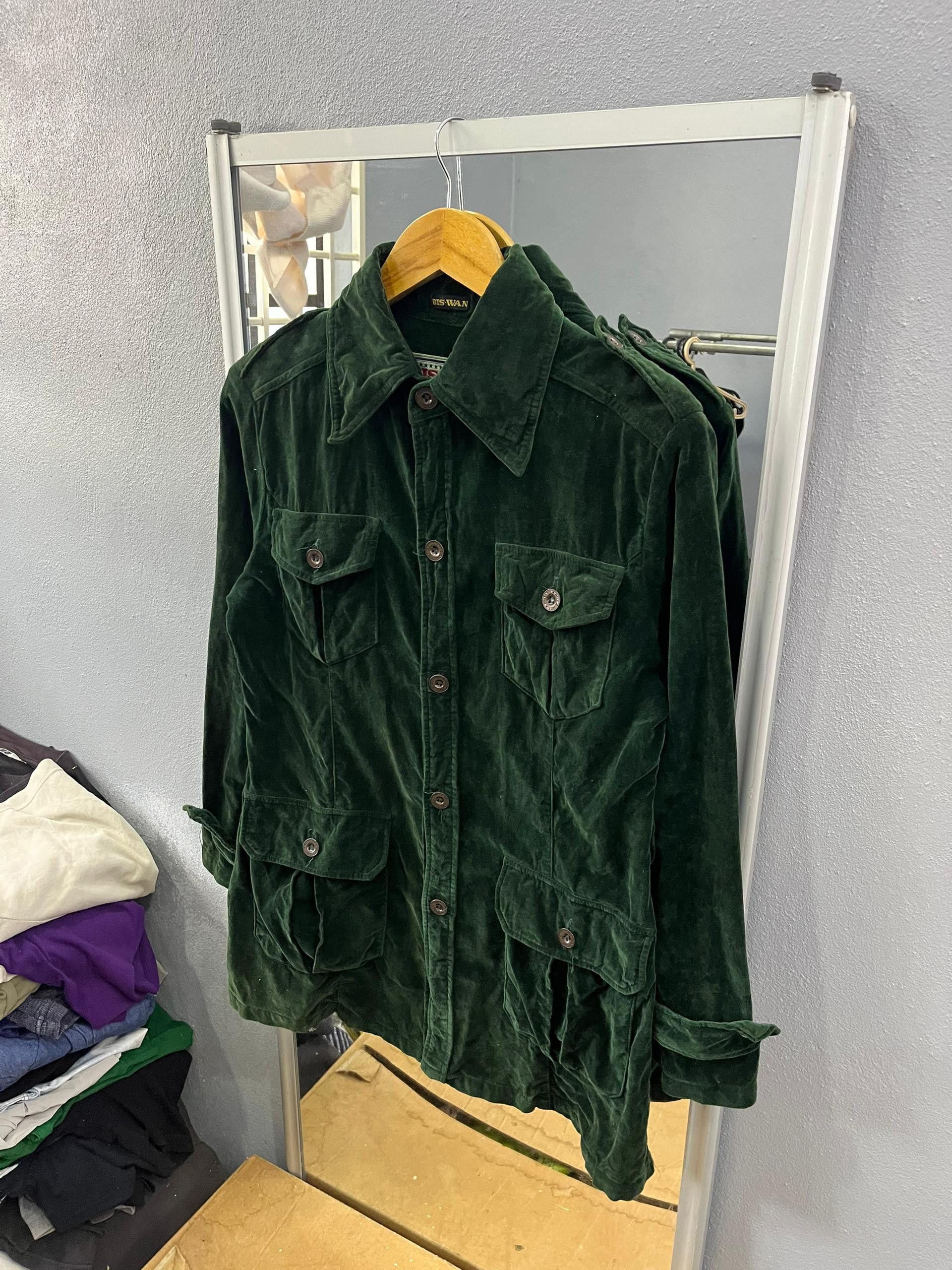 Vintage Archive BIS-WAN Emerald Velvet Western Jacket Size S / US 4 / IT 40 - 2 Thumbnail