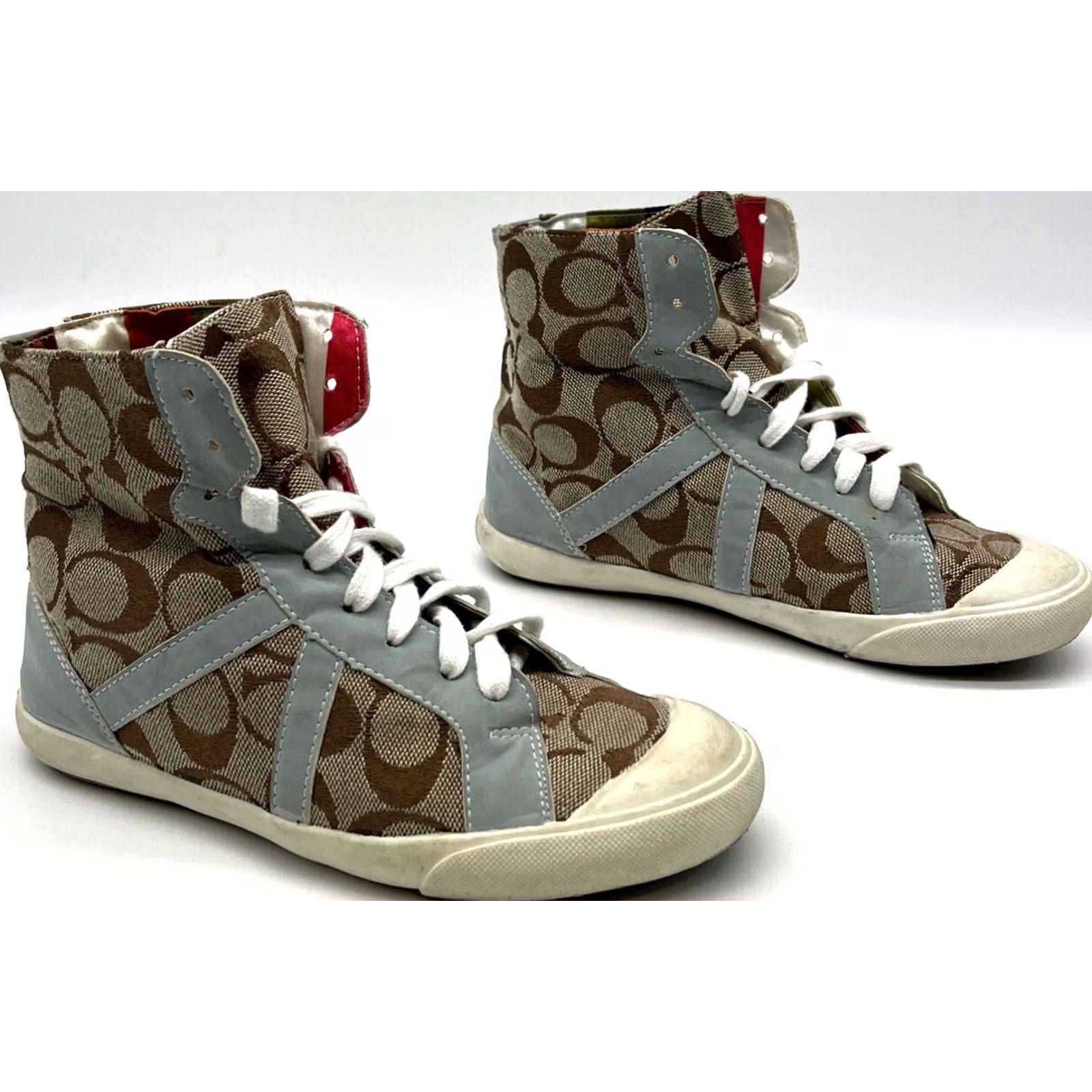 Coach COACH Bonney High Top Womens Size 7.5 M Logo Lace Up Brown Sneakers Size M / US 6-8 / IT 42-44 - 2 Thumbnail