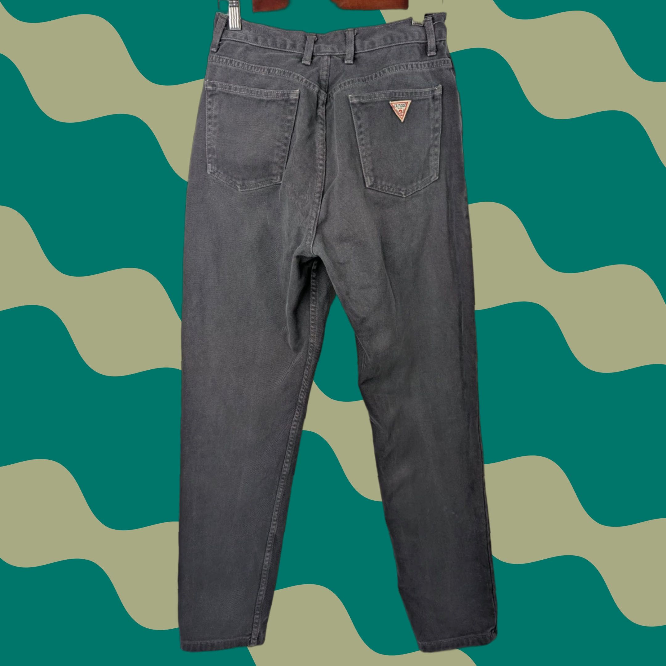 Guess VINTAGE GUESS Black Faded Grey Jeans Straight Leg Y2K Size 30 Retro Pants USA Size 30" / US 8 / IT 44 - 1 Thumbnail