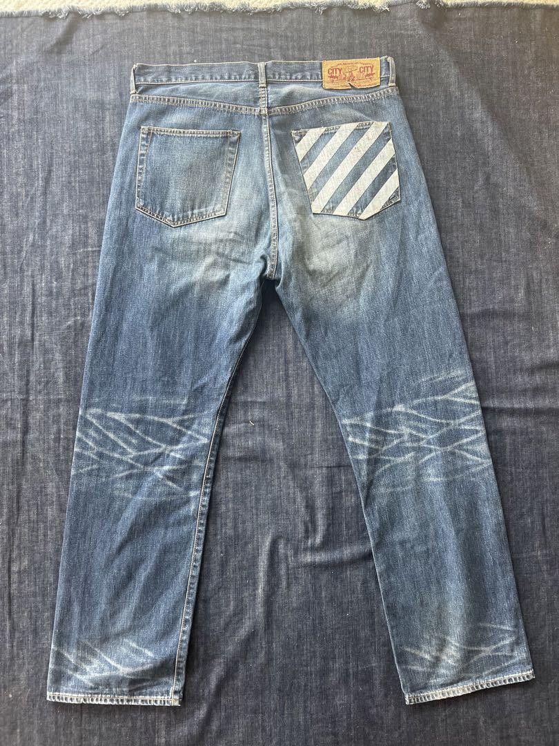 Bape A BATHING APE Baby Milo Denim Pants Blue XL Size US 39 - 3 Thumbnail