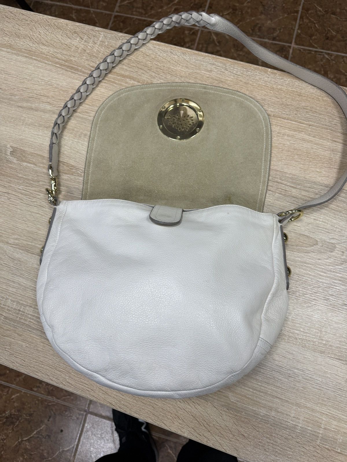 Mulberry 🇬🇧 Mulberry Daria Hobo White Leather Shoulder Bag Tree Logo Size ONE SIZE - 7 Thumbnail