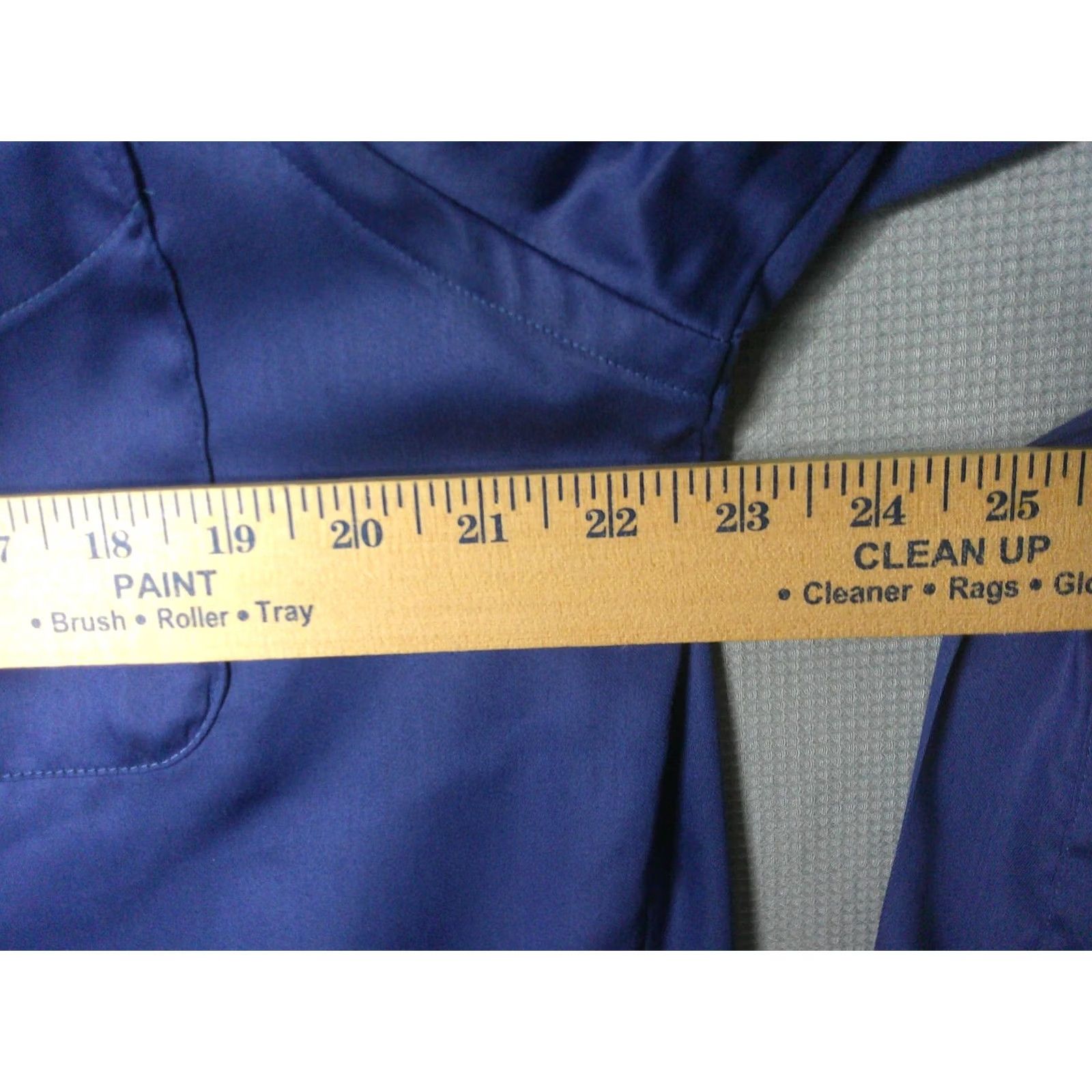 Geoffrey Beene Geoffrey Beene Dress Shirt Mens Large Blue Sateen Wrinkle Free Wedding Formal Shirt Button-Up Long Sleeve Collared 45 Chest Navy Blue 90s? Size 42R - 5 Thumbnail
