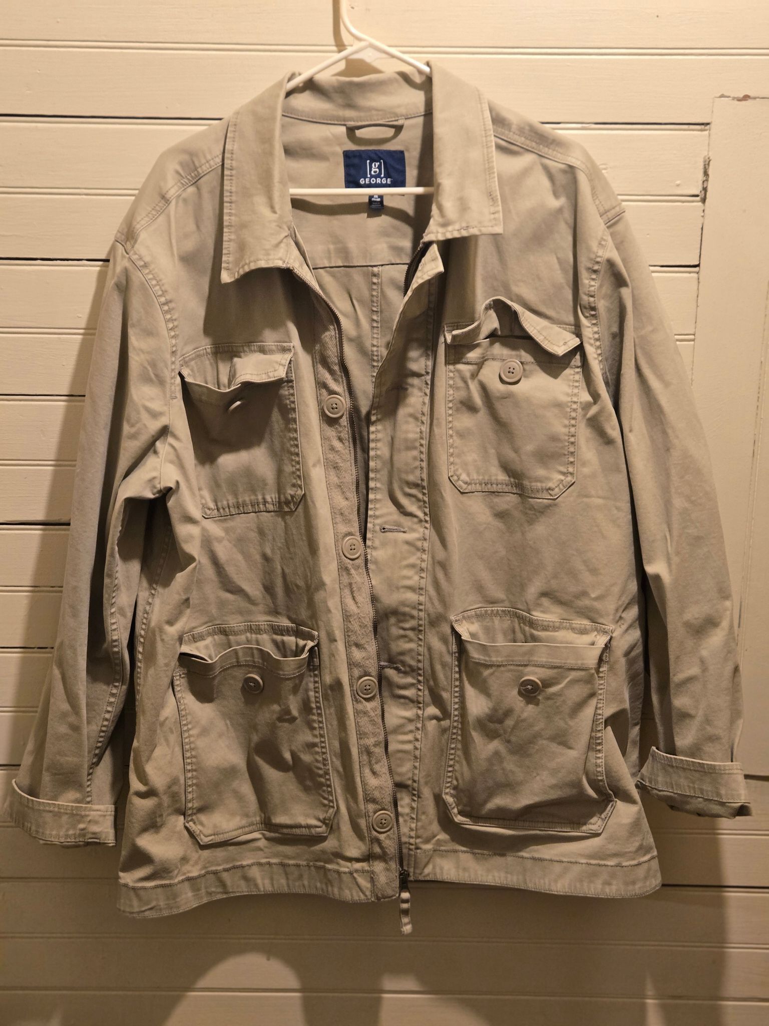 George George Jacket Mens 2XL Utility Field Button Front Pocket Size US XXL / EU 58 / 5 - 1 Thumbnail
