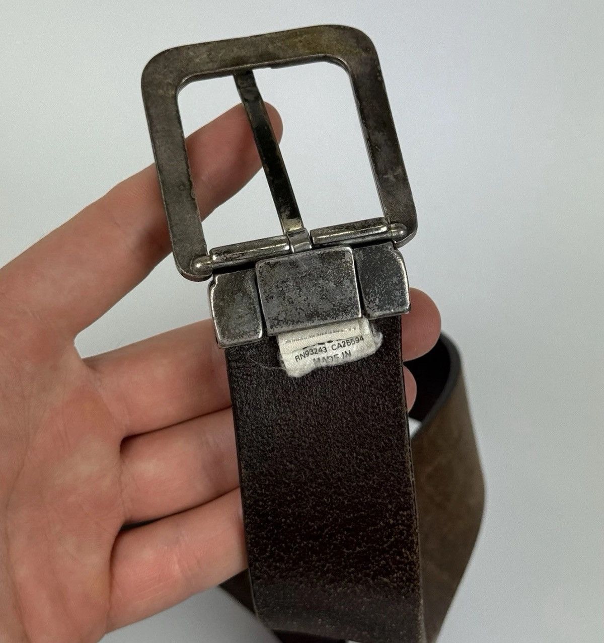Diesel Diesel 1978 Avant Garde Leather Metal Belt Men’s Brown Metal Size ONE SIZE - 6 Thumbnail