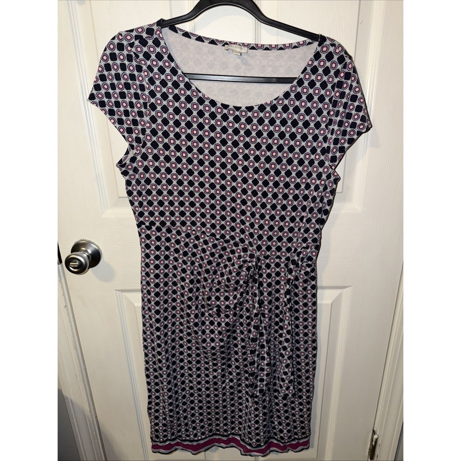Talbots Talbots Womens Dress Size Medium Navy Blue Pink Geometric Size M / US 6-8 / IT 42-44 - 1 Thumbnail