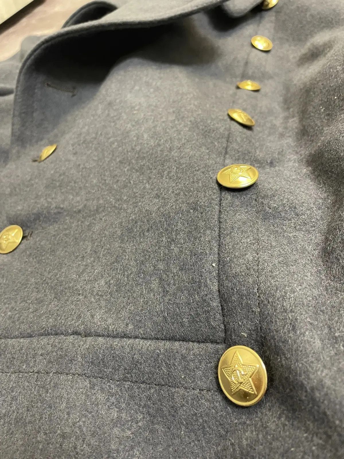 Other Vintage Military Greatcoat Wool Long Trench Gray Coat L Size US L / EU 52-54 / 3 - 3 Thumbnail