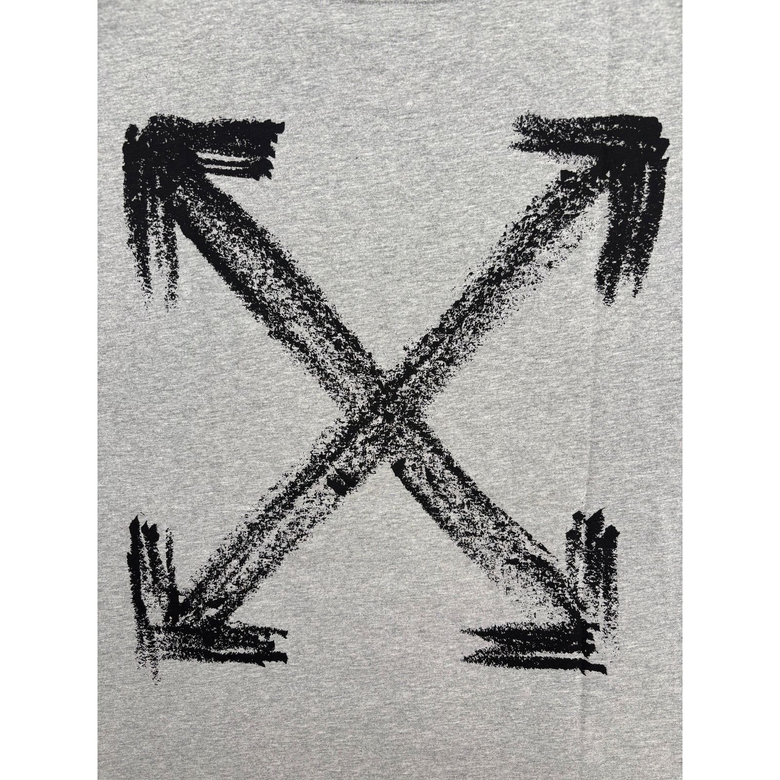 Off-White OFF-WHITE "Chalk Arrows" Heather Grey Skate T-Shirt Size XL Size US XL / EU 56 / 4 - 2 Thumbnail